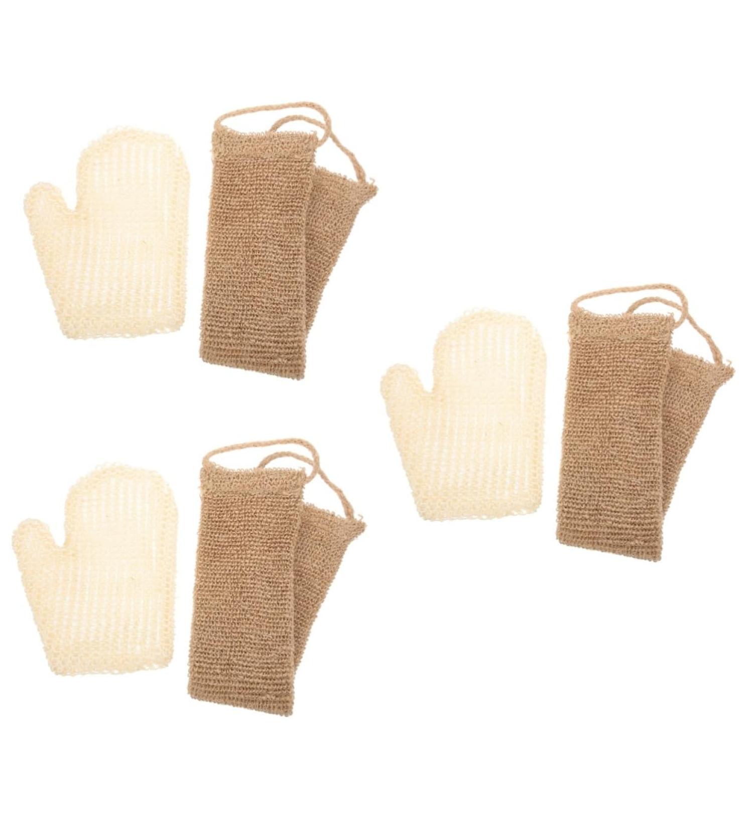 ABOOFAN 3 Sets Sisal Bath Set Exfoliating Bath Scrubbers Dead Skin Removers Gloves Loofahs Pouf Gloves Body Scrub Towel Korean Washcloth Exfoliate for Body South Korea Jute Man Frosted - Buy Online on SooperMarket.com