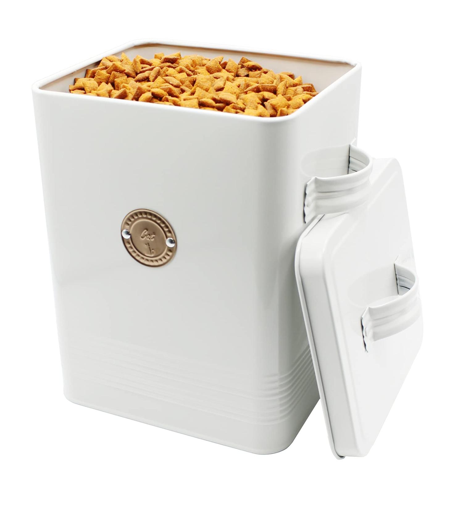 Gardening Naturally Cat Food Biscuit Tin - Food Storage Tin for Cat Food Grey - Buy Online on SooperMarket.com