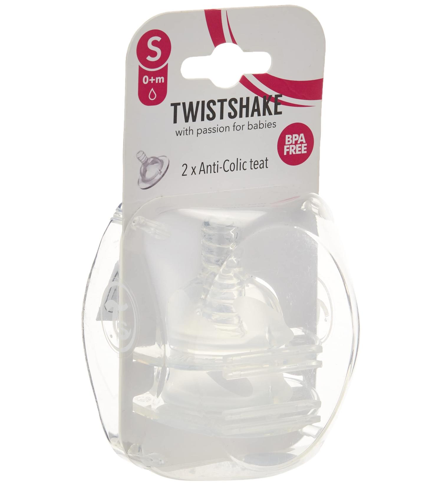 Twistshake Anti-Colic Teat Small 0+m - Reduce Colic and Comfort Your Baby - Buy Online on SooperMarket.com