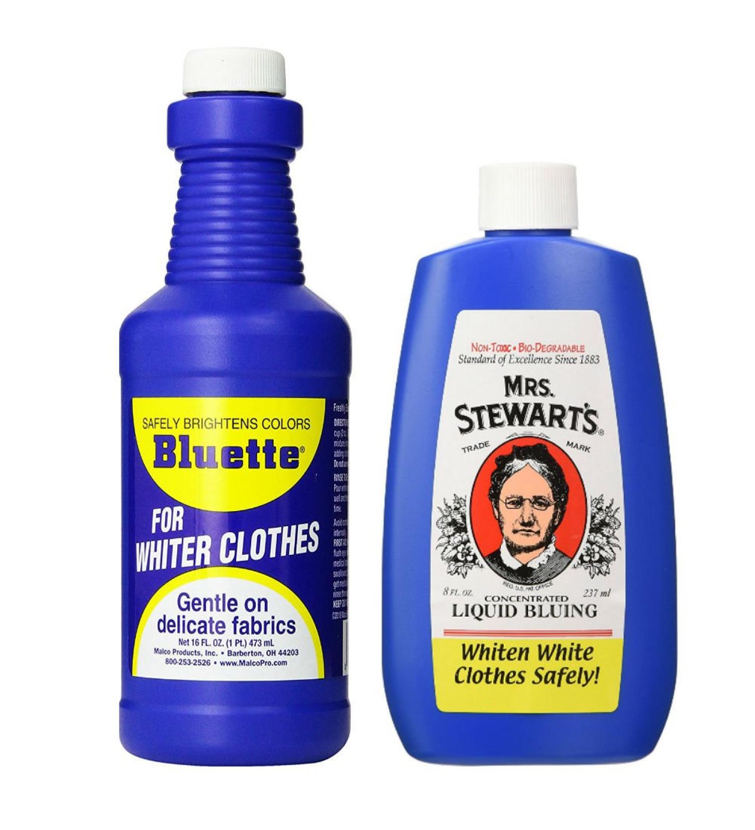 Bluing Bundle: Mrs. Stewarts Liquid Bluing 8 oz & Bluette Liquid Bluing 16 oz