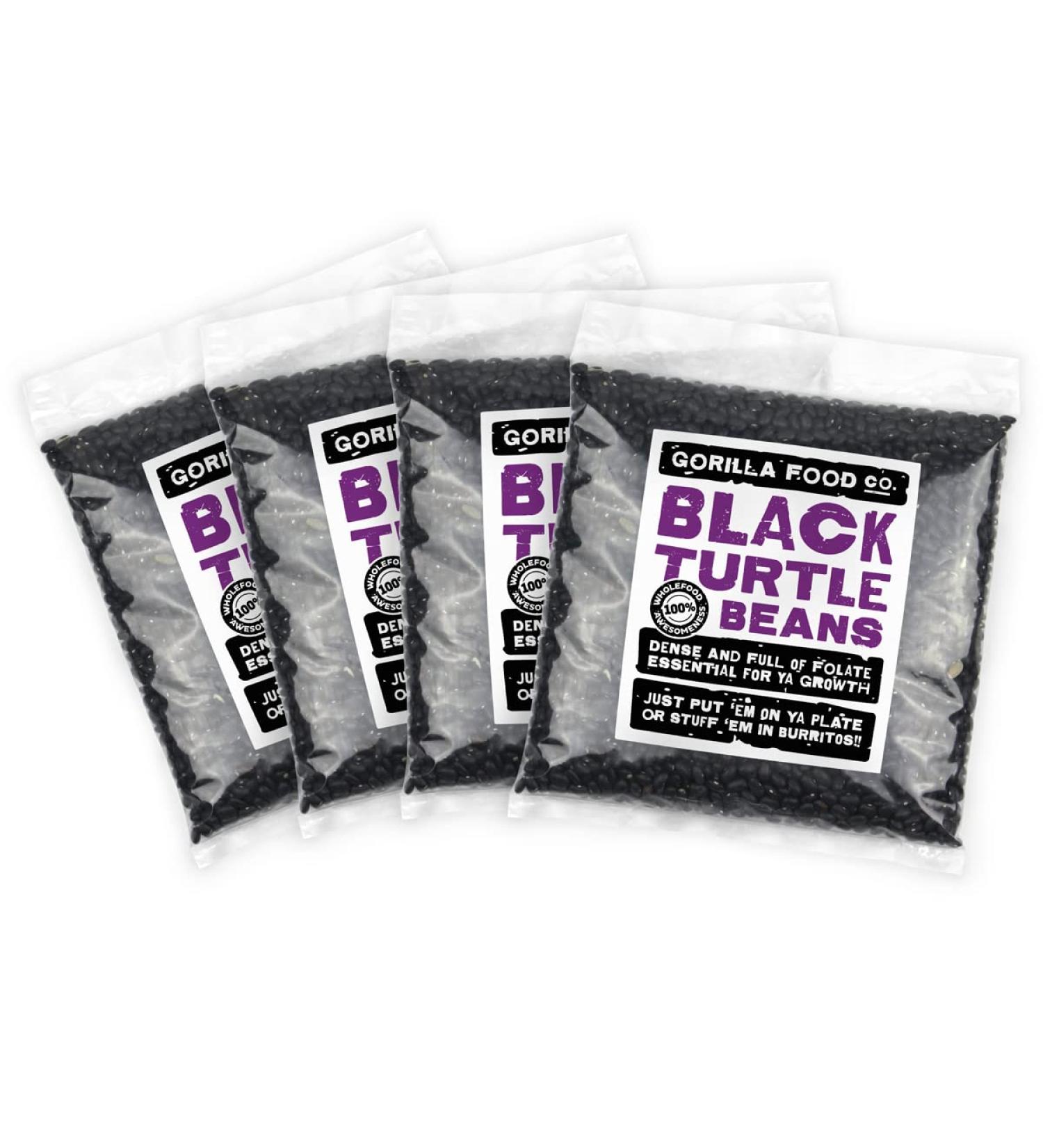 Gorilla Food Co. Black Turtle Beans - 3.2kg (4 Packs) - Buy Online on SooperMarket.com