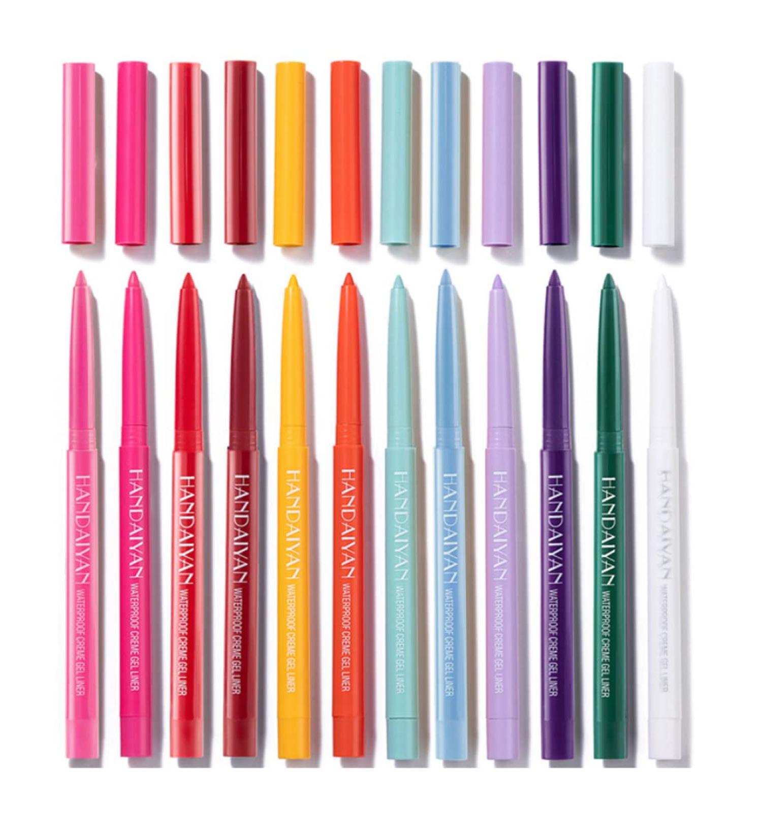 Colourful Eyeliners Matte Eyeliner Pencil Long Lasting Waterproof Makeup Cosmetics 12PCS eyeliner - Buy Online on SooperMarket.com