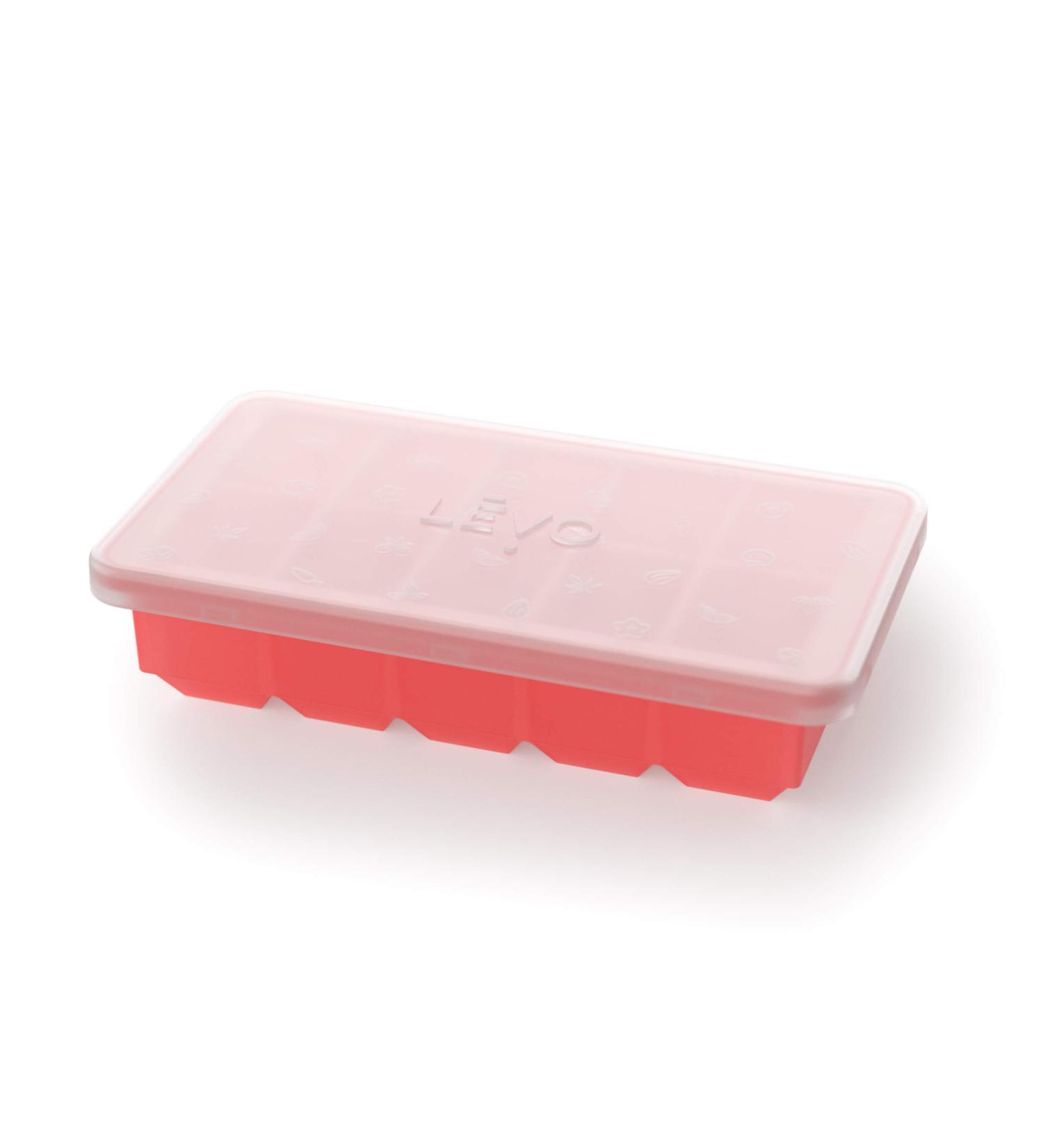LVO Herb Block Tray with Lid - Silicone Freezer Herb Saver for Infusions - BPA Free, Red - Buy Online on SooperMarket.com