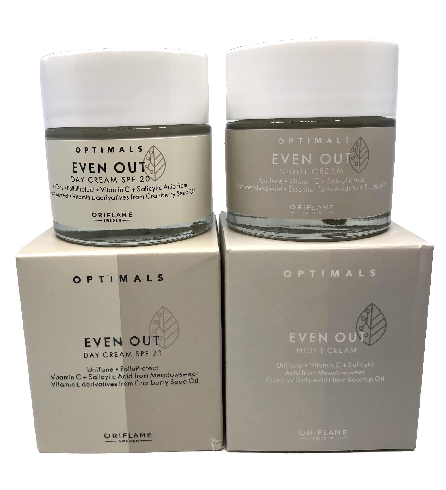 ORIFLAME Optimals Even Out Day Cream SPF20 + Night Cream Set - 2 Pack - Buy Online on SooperMarket.com