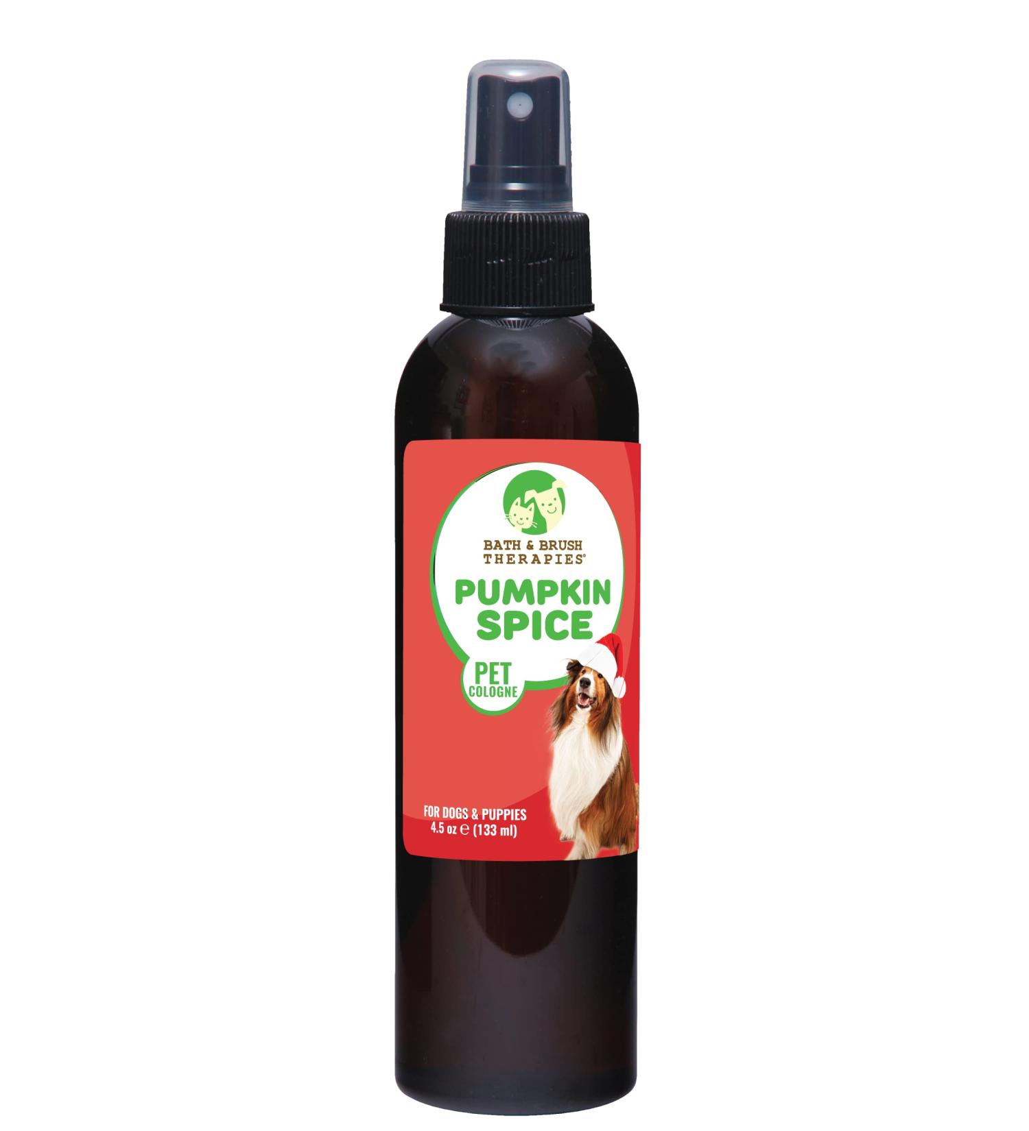 Bath & Brush Therapies Pumpkin Spice Pet Cologne 4.5 oz | Long-Lasting Odor Eliminator for Dogs | Cruelty-Free, Paraben-Free, Biodegradable, Non-Toxic | Made in USA - Buy Online on SooperMarket.com