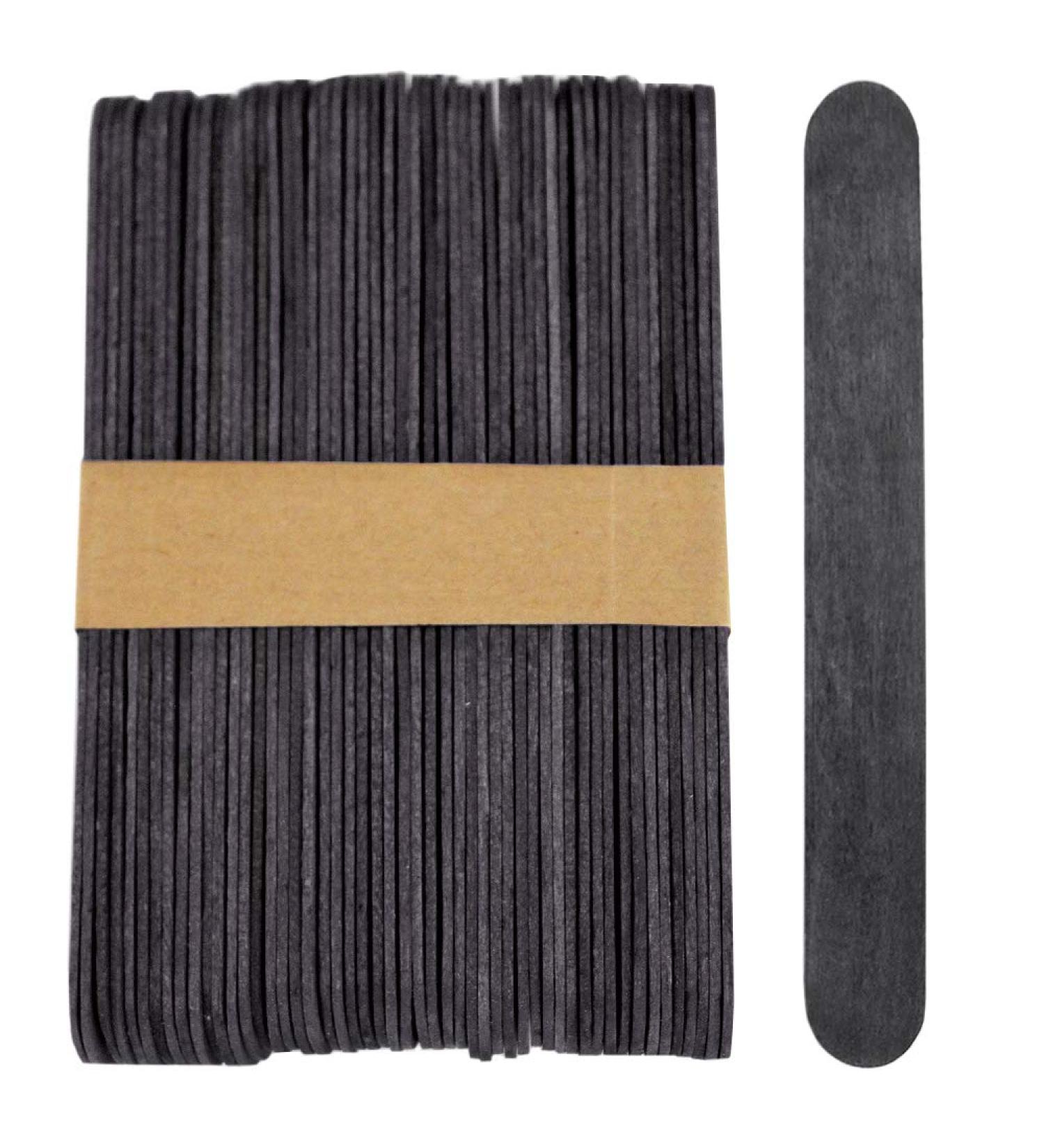 100 Count 6 Inch Jumbo Black Wood Craft Popsicle Sticks - Buy Online on SooperMarket.com
