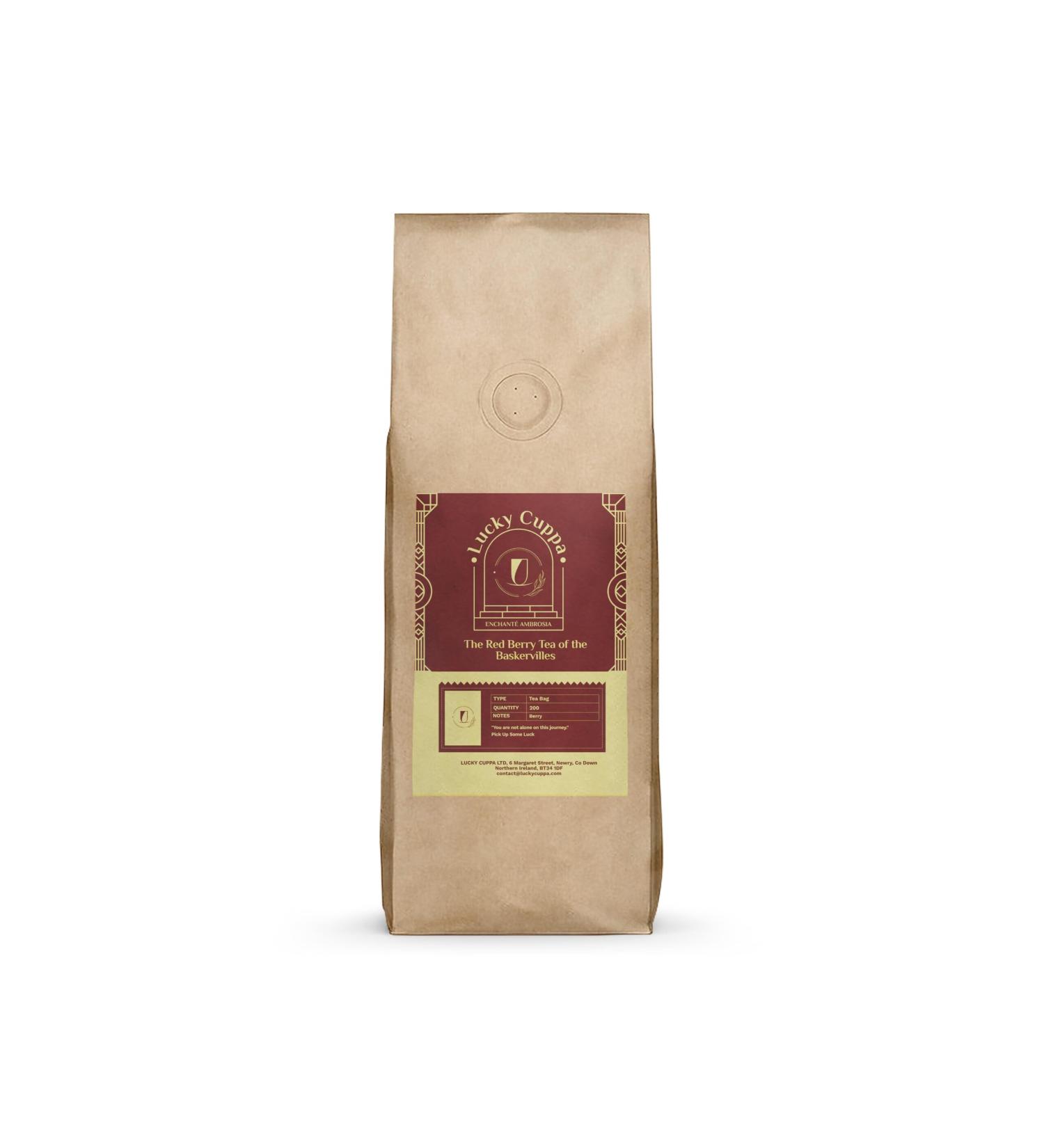 Lucky Cuppa's "221b Bakers Brew" Red Berry Tea of the Baskervilles Loose Leaf Tea - Bag of Decaf Loose Tea - Holmes Tea Gifts for Tea Enthusiasts - 1kg - Buy Online on SooperMarket.com