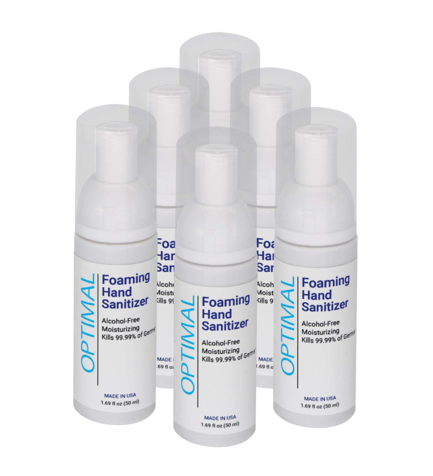 Alcohol-Free Foaming Hand Sanitizer - 99.99% Germ-Killing Antibacterial Formula - Travel Size 1.69 oz. Foam Pump Bottle (Pack of 6) - Moisturizing and Effective - Buy Online on SooperMarket.com