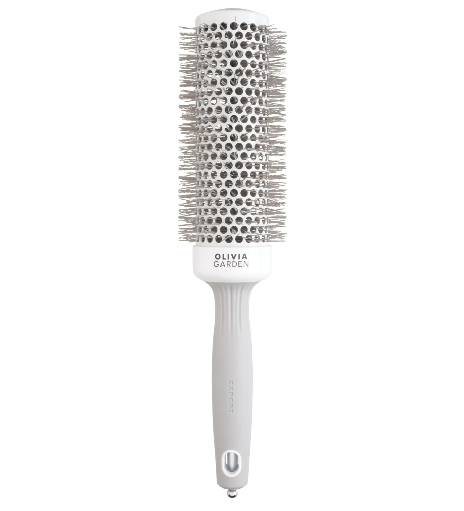 Olivia Garden Expert Blowout Speed Hairbrush - 45 White & Grey - Ideal for Fast Flawless Styling | International Shipping Available - Buy Online on SooperMarket.com