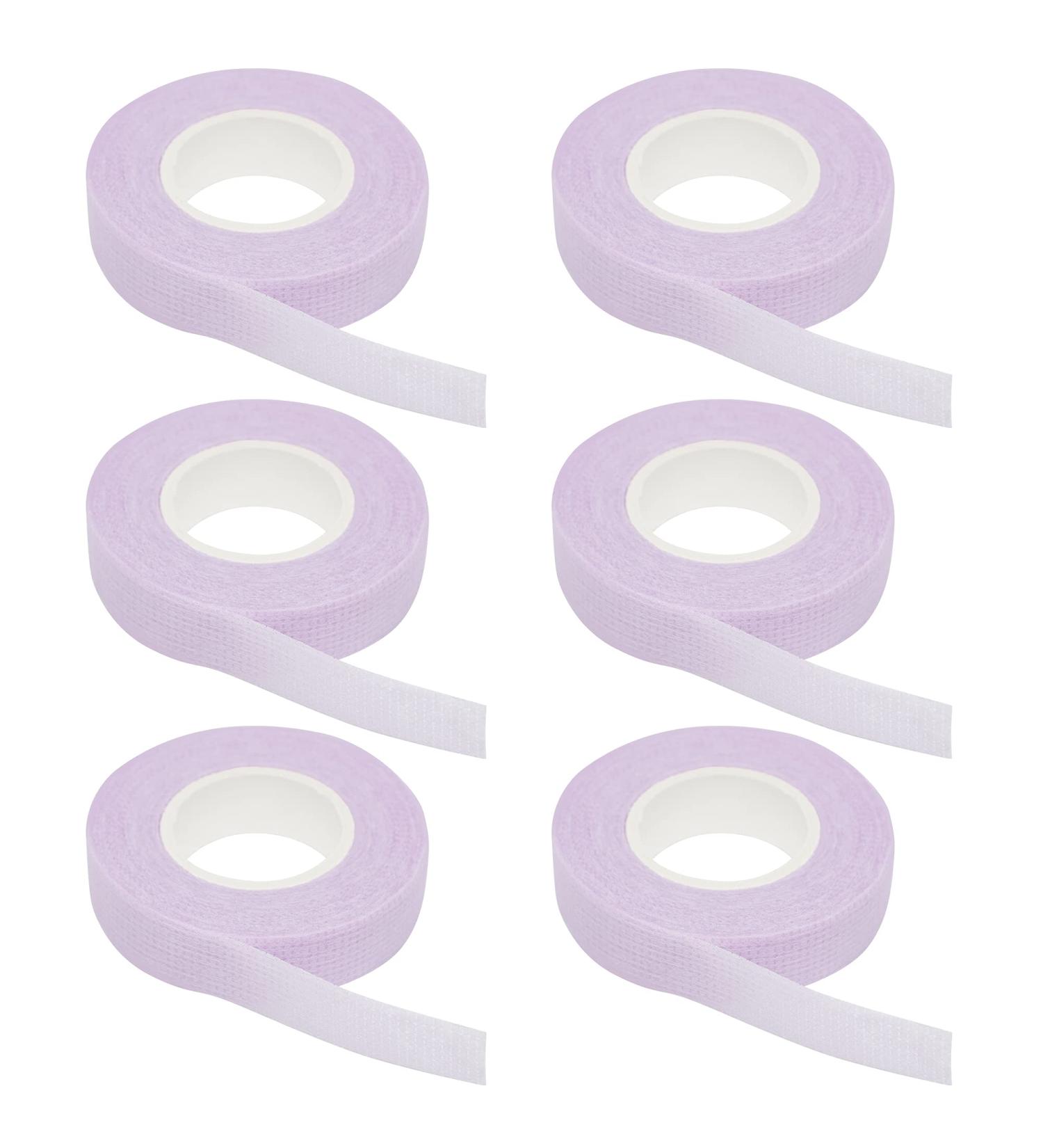 Buy 6 Rolls Eyelashes Tape - Breathable Adhesive Fabric for Eyelash Extensions | Purple Under Eye Individual Lash Tool - International Shipping Available - Buy Online on SooperMarket.com