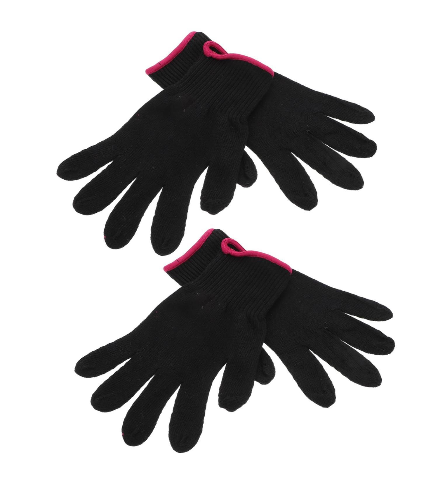 Alipis 1 Set 4pcs Gloves Curling Iron Glove Bumps Glove Anti-Scald Hairdressing Tool Black 21.5X12.2 cm - Buy Online on SooperMarket.com