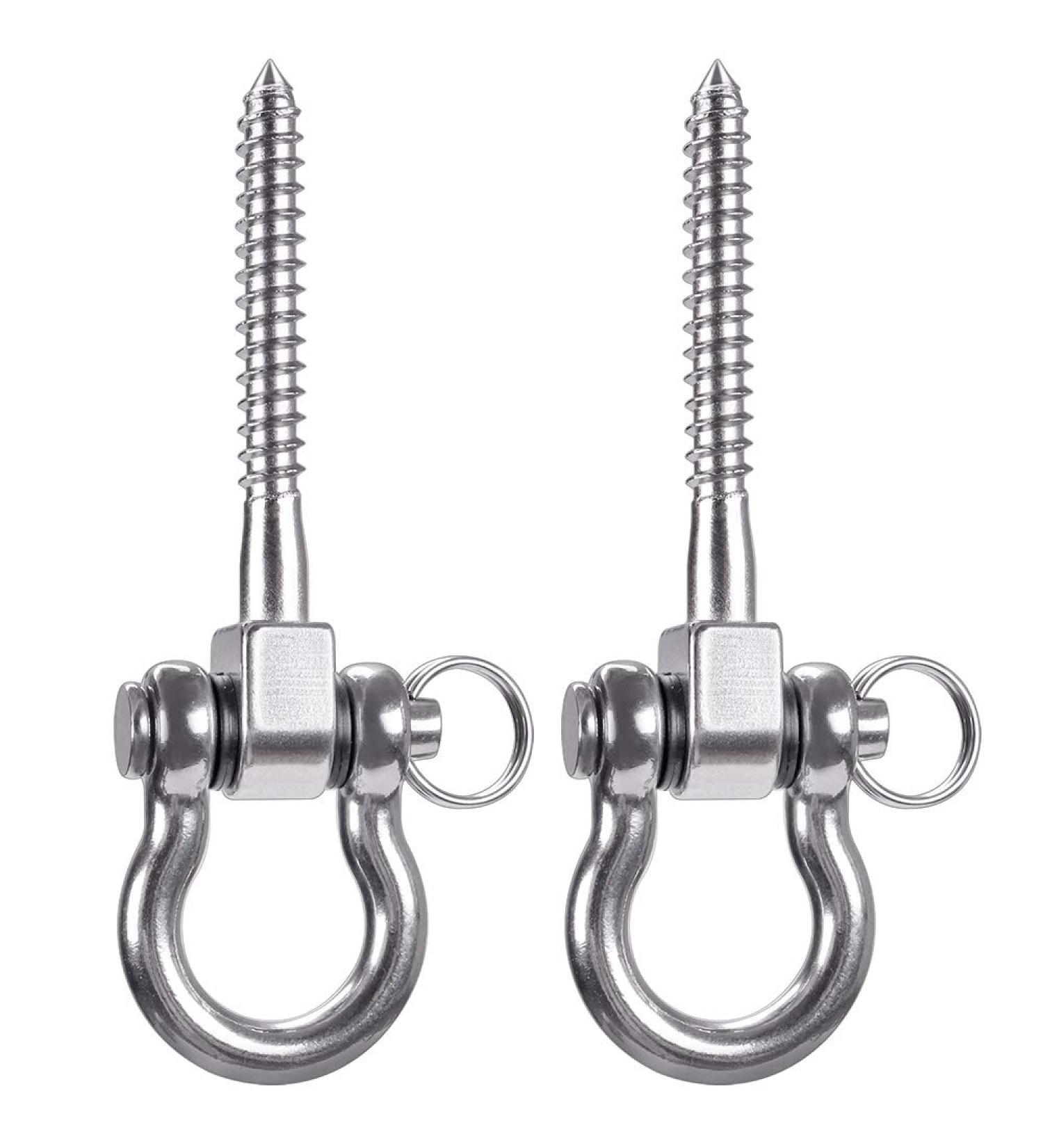 SELEWARE 304 Stainless Steel Swing Hangers Set - Heavy Duty 1800LB Capacity for Playground, Yoga Hammock, Porch Swing Sets - 4-3/4 Inch, 2pcs - Buy Online on SooperMarket.com