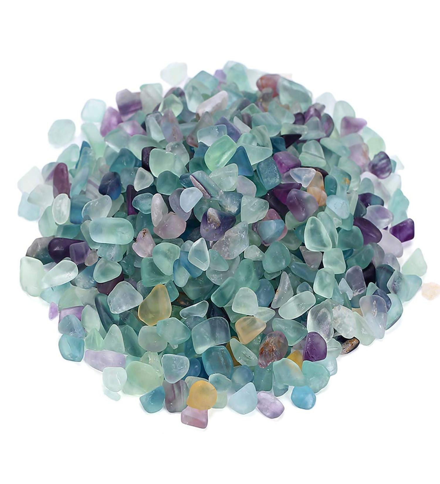 WAYBER Decorative Crystal Pebbles 1 lb - Natural Quartz Stones for Aquarium and Terrarium Decor - Multicolored Sea Glass Rock Sand - 460g Fill 0.9 Cup - Perfect for Fish/Turtle Tanks and Air Plants - Buy Online on SooperMarket.com