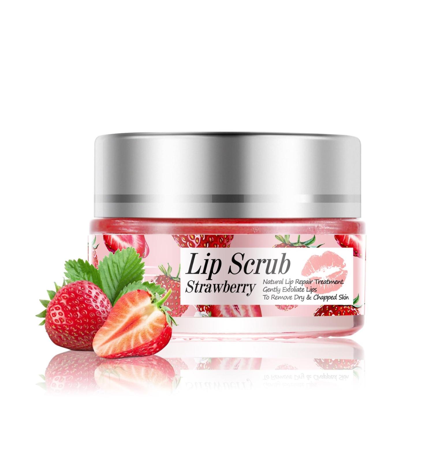 Trendyfave Strawberry Lip Scrub Lip Exfoliator Moisturising Scented Lip Scrub For Exfoliating & Smoothing Lips Lip Scrub Exfoliator & Moisturizer Hydrating Lip Balm Lip Care - Buy Online on SooperMarket.com