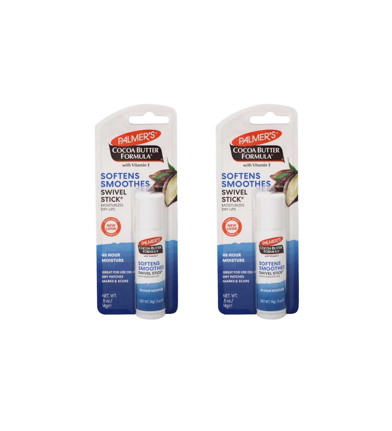 Palmer's Cocoa Butter Formula with Vitamin E Swivel Stick 2 Pack - .5 oz | Moisturizing Natural Skincare for Dry Skin | Shop Internationally - Buy Online on SooperMarket.com