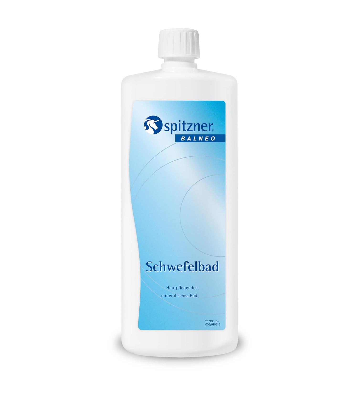 Buy Spitzner Sulfur Bath 1000 ml - Dermatologically Tested Mineral Bath for Sensitive Skin - Regenerating Formula Made in Drug Quality - Buy Online on SooperMarket.com