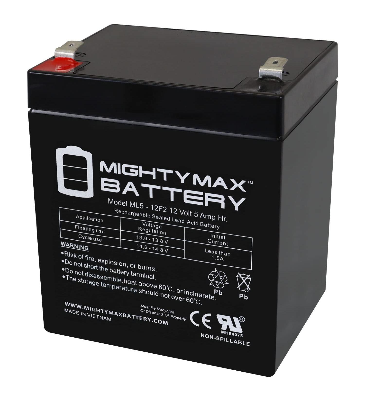 12V 5Ah F2 SLA Replacement Battery for Fenton PowerOffice S450A - Buy Internationally - Buy Online on SooperMarket.com