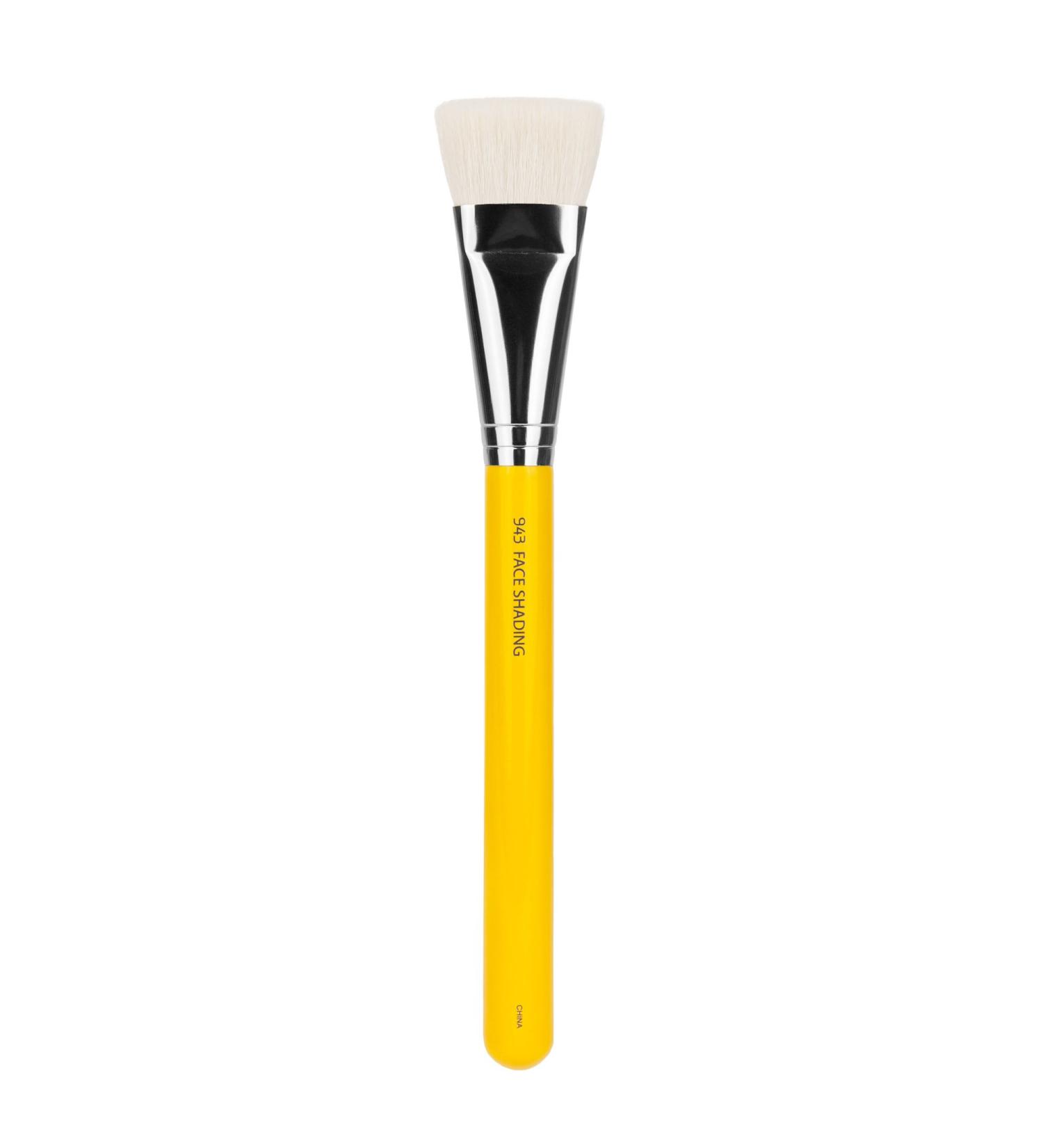 Bdellium Tools Studio Series 943 Face Shading Brush - Professional Makeup Brush with Soft Synthetic & Natural Fibers for Perfect Finish - Yellow 1pc - International Shipping Available - Buy Online on SooperMarket.com
