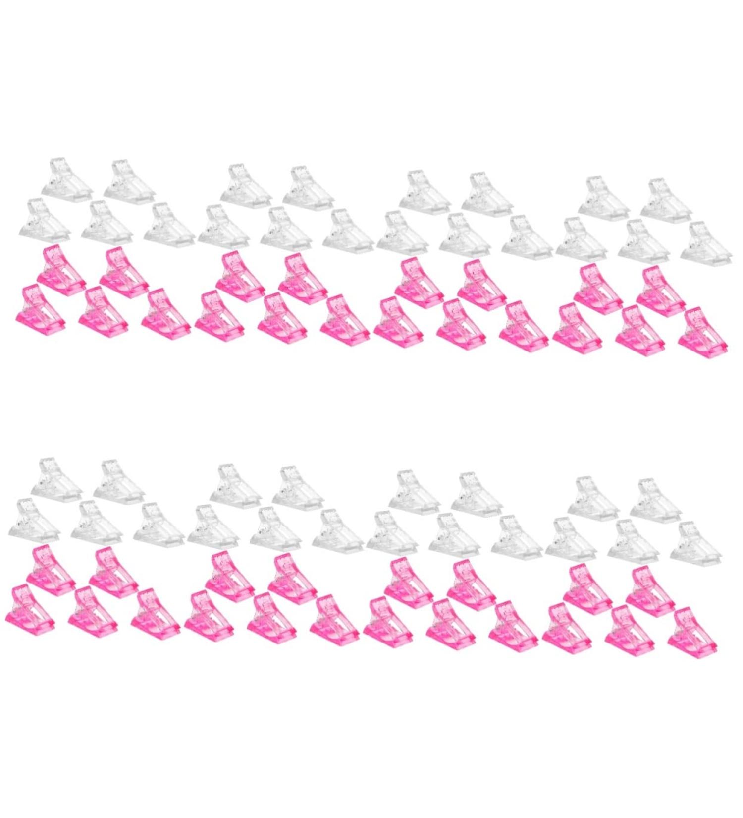 Mikinona 96 Pcs Nail Clip Acrylic Nail Tips Clips Manicure Diy Equipment Manicure Kits Chip Bag Finger Nail Extension Clips Nails Kits Nail Gel Manicure Tool Plastic Heavy Mold Clamp White 1 count (Pack of 1) White Pinkx8pcs - Buy Online on SooperMarket.com