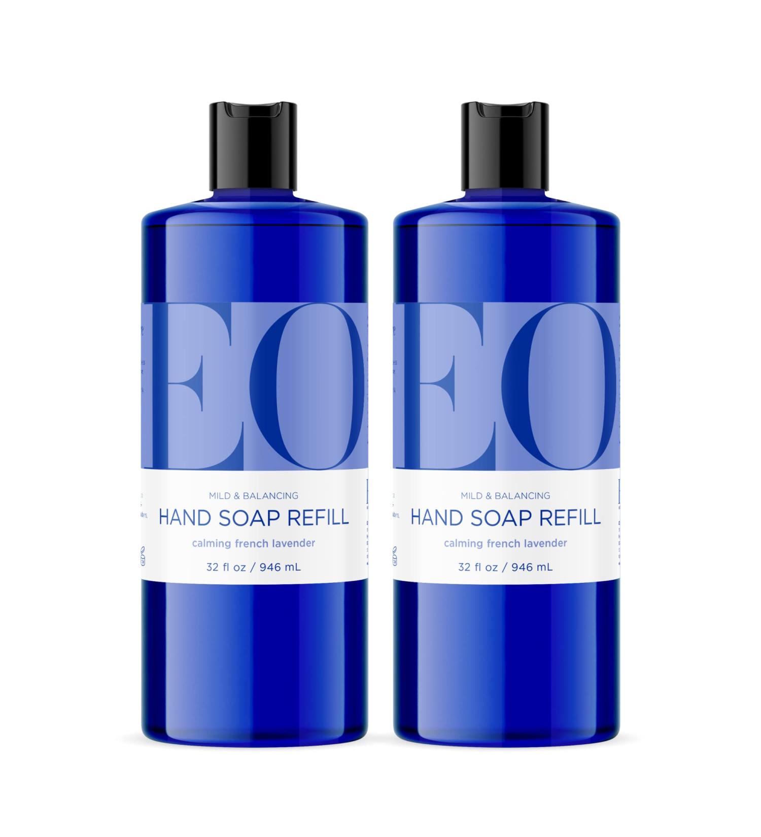 French Lavender Organic Plant-Based Hand Soap Refill 32oz (Pack of 2) - Gentle Cleanser with Pure Essential Oils - Buy Online on SooperMarket.com