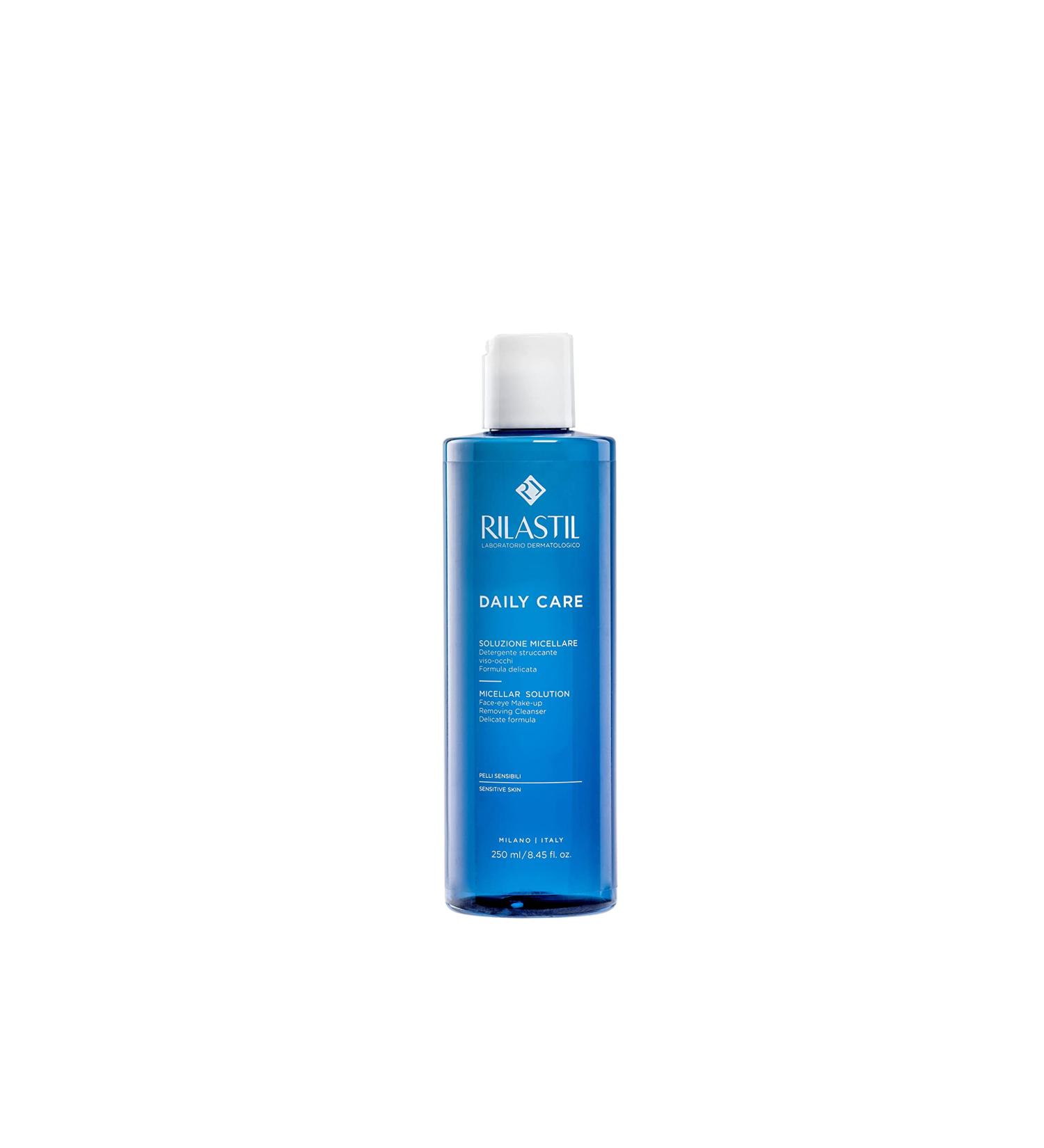 Rilastil Daily Care Soothing micelle solution face-eyes-up-up remover without rinsing for sensitive and reactive skin pack with 250 ml