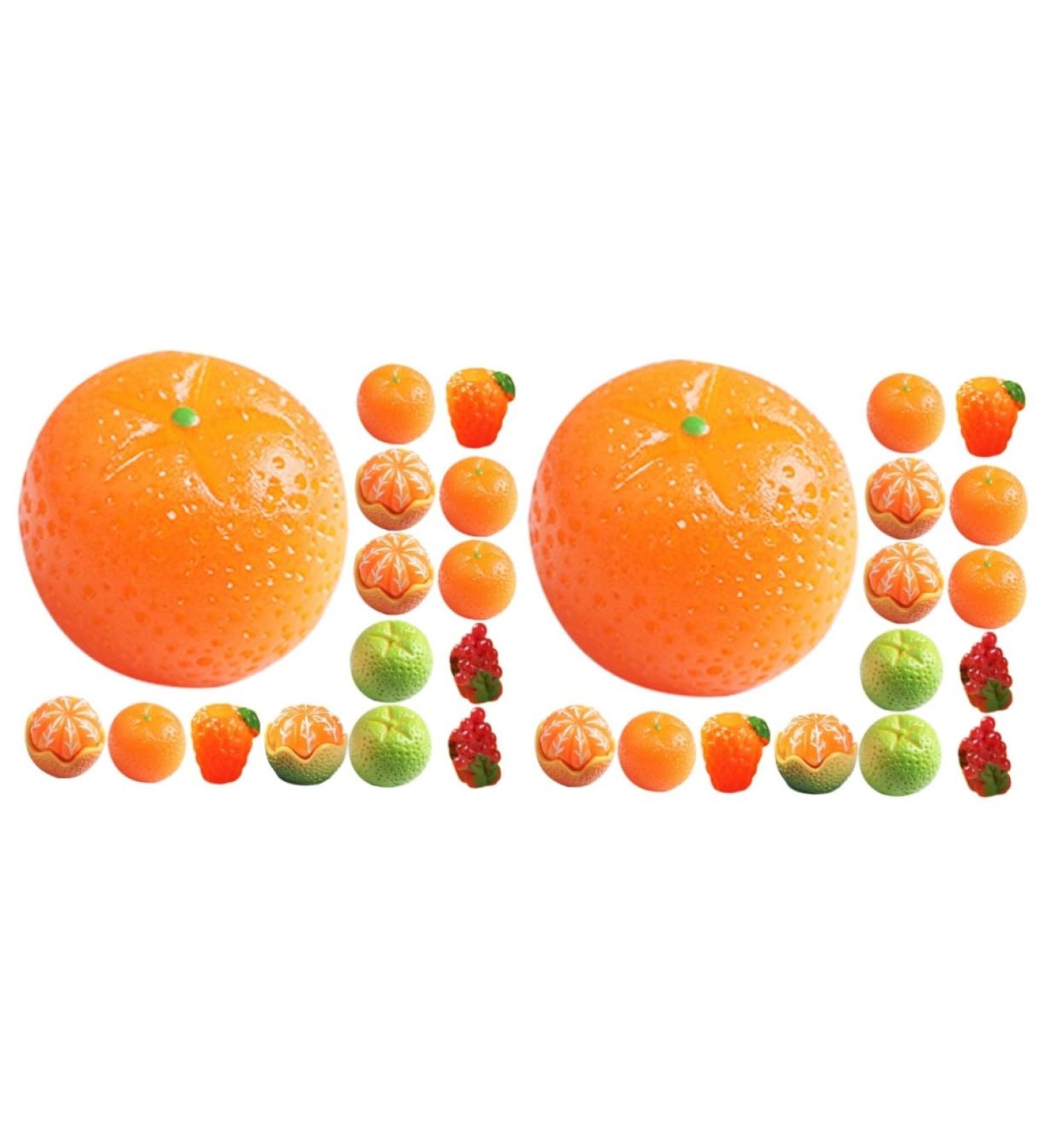 HEMOTON 50 Pcs tangerine Hair ring three-dimensional Grape photography props phone case simulated fruit adornment resin charms decorations patch fake fruit model miniature - Buy Online on SooperMarket.com