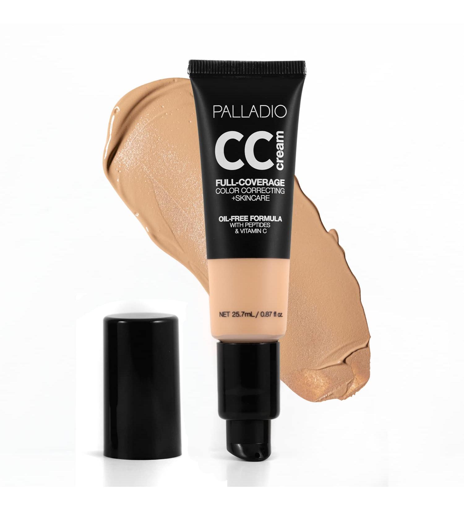 Palladio Full-Coverage CC Cream with Peptides & Vitamin C - Correct Redness, Uneven Skin Tone - Medium 30N Neutral Undertone - Buy Online on SooperMarket.com