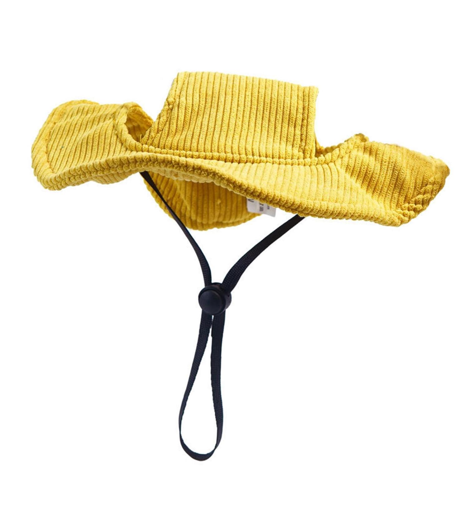 Folpus Outdoor Puppy Sun Hat | Breathable Summer Cap for Small Medium & Large Dogs - XL Yellow Pet Egg Hat - Buy Online on SooperMarket.com
