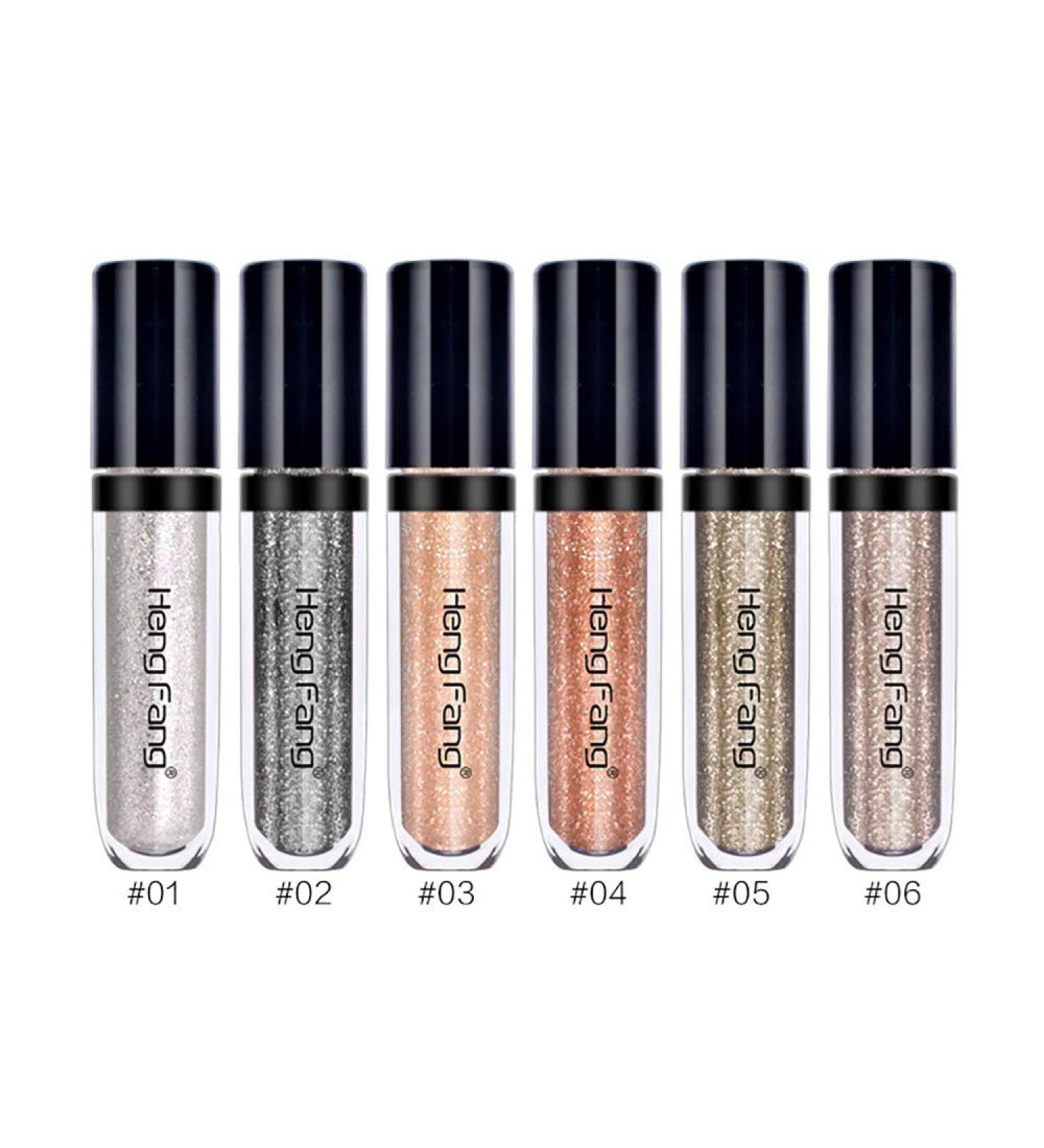 POFET 6pcs Shining Eyeshadow Set - Glitter Glow Eye Shadow Liquid Makeup | Best Shimmering Shades for International Shipping - Buy Online on SooperMarket.com