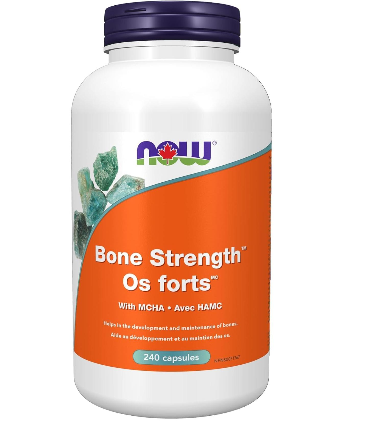 Now Foods Bone Strength (w/MCHA Vit K2 Boron +) 240cap - Buy Online on SooperMarket.com