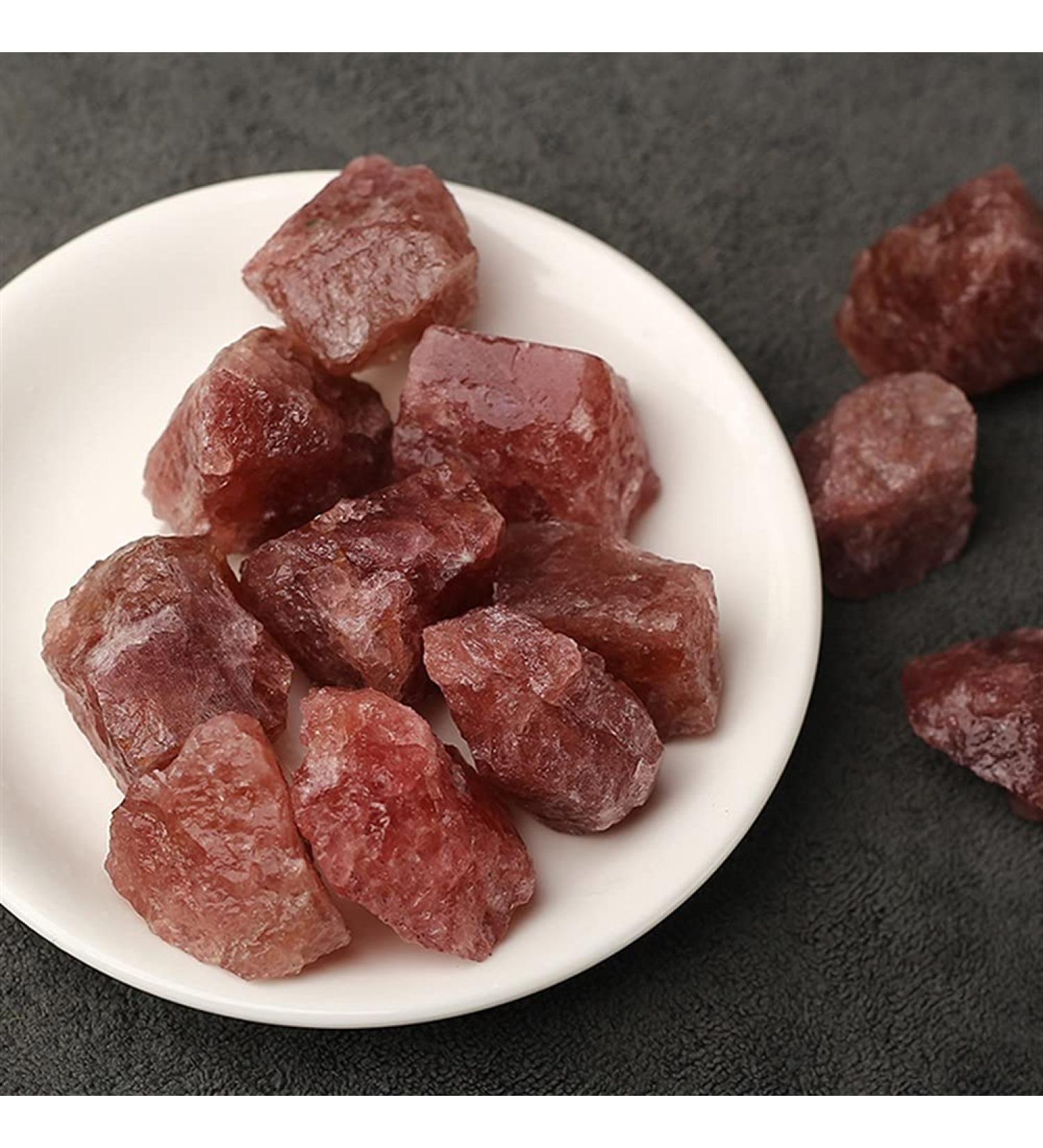 for Raw Strawberry QuartzRough Crystal Stone Specimen for Home Decor Raw Stones and Minerals (Size : 100g) - Buy Online on SooperMarket.com