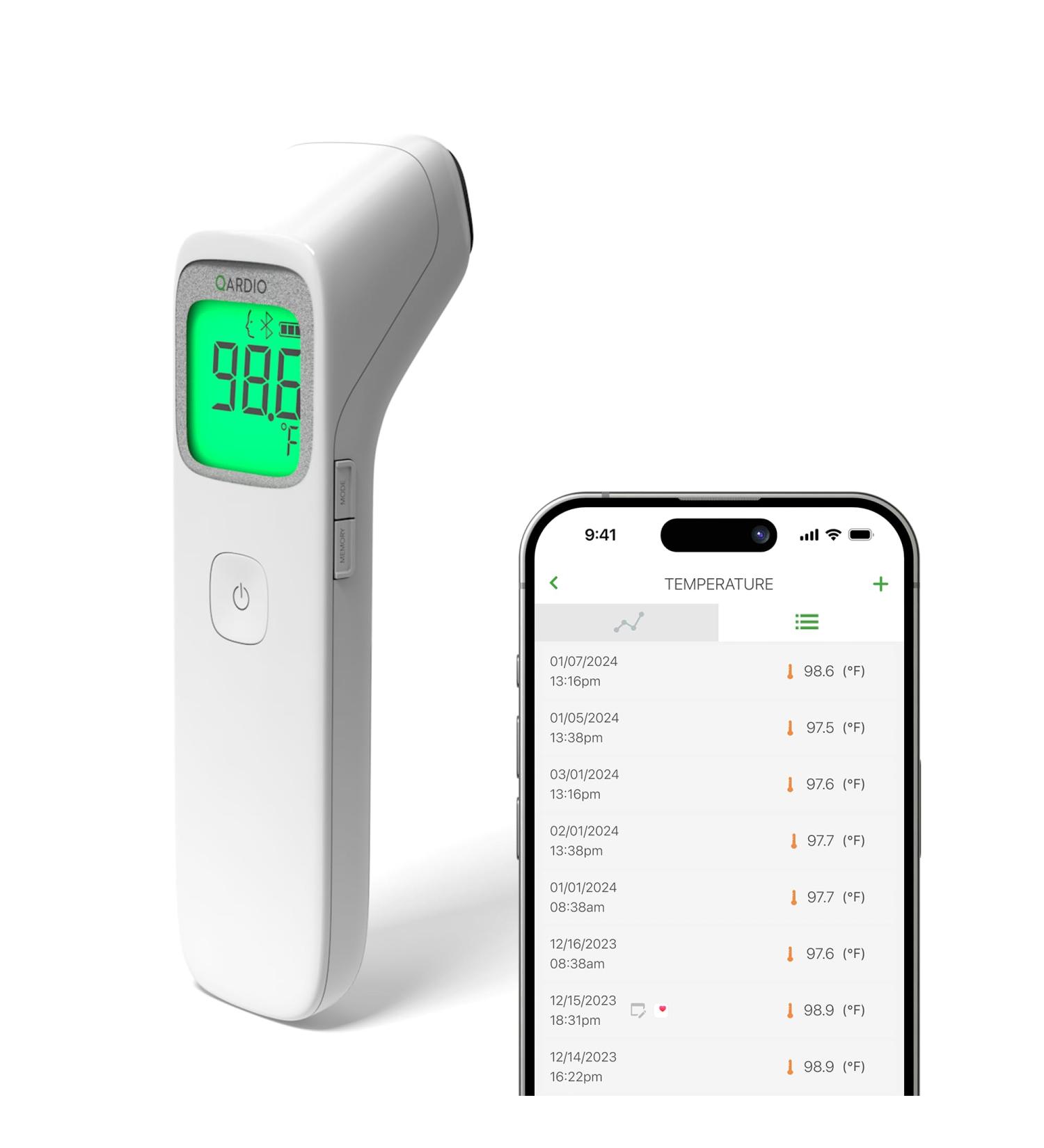 QardioTemp 2 Bluetooth Non-Contact Forehead Thermometer - Fast & Accurate for Babies & Adults | FSA/HSA Eligible - Buy Online on SooperMarket.com