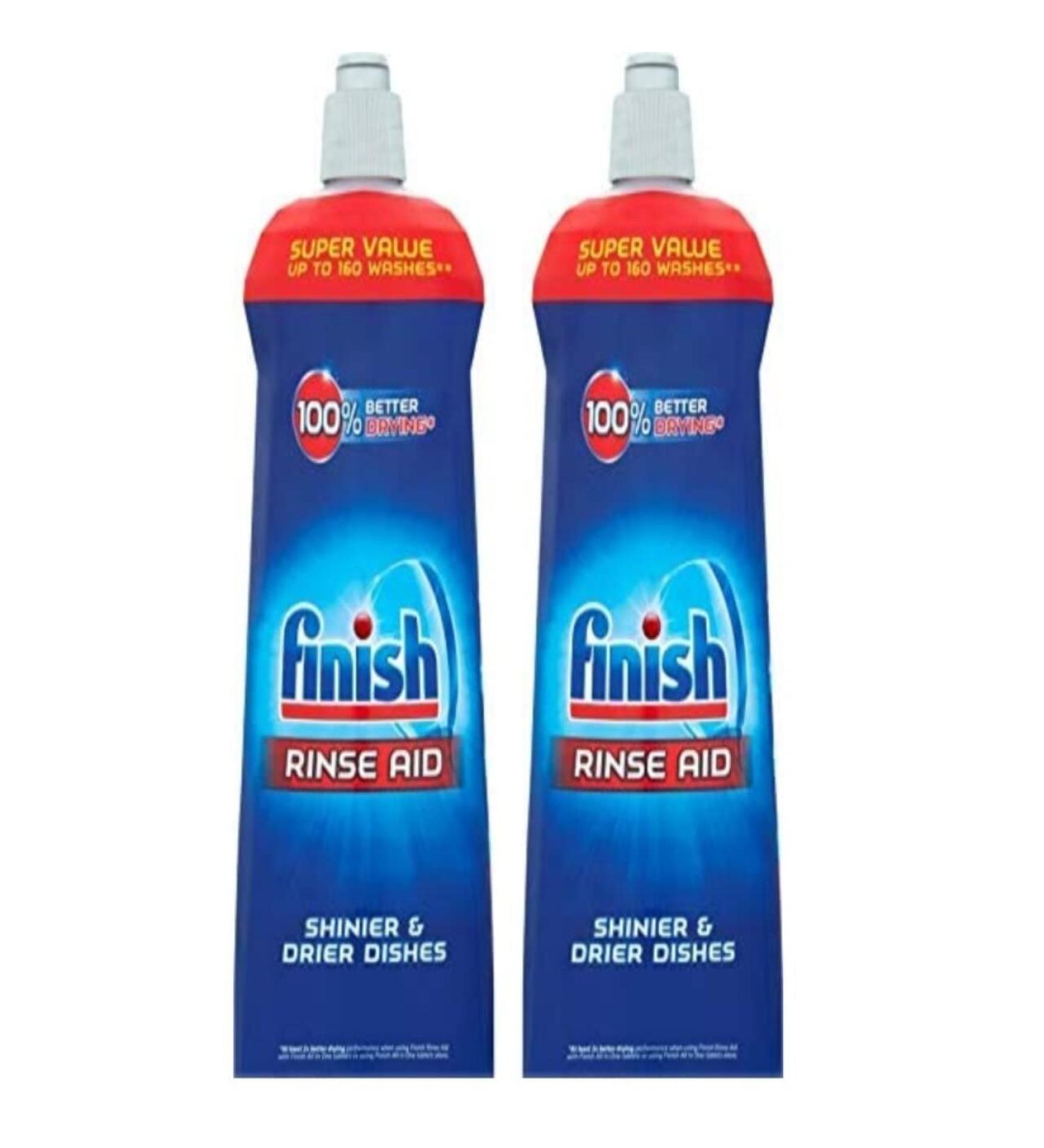 Finish Dishwasher Liquid Rinse Aid Shine and Dry 27 oz (Pack of 2) - Sparkling Clean Dishes Every Time! - Buy Online on SooperMarket.com