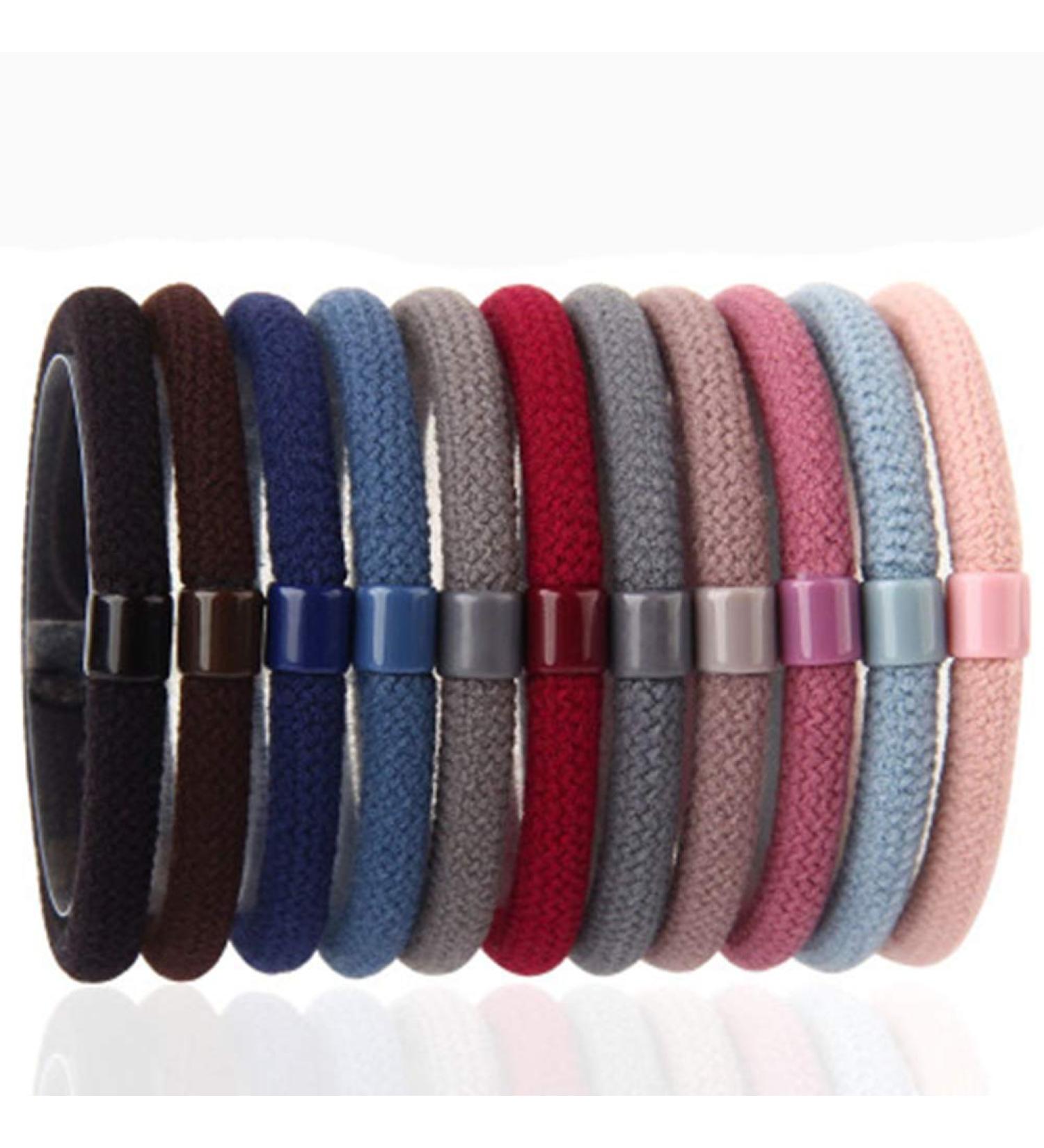 Egurs 12 Pieces Super Elastic Hair Ties - Best Ponytail Holders for Thick Heavy & Curly Hair - International Shipping Available - Buy Online on SooperMarket.com