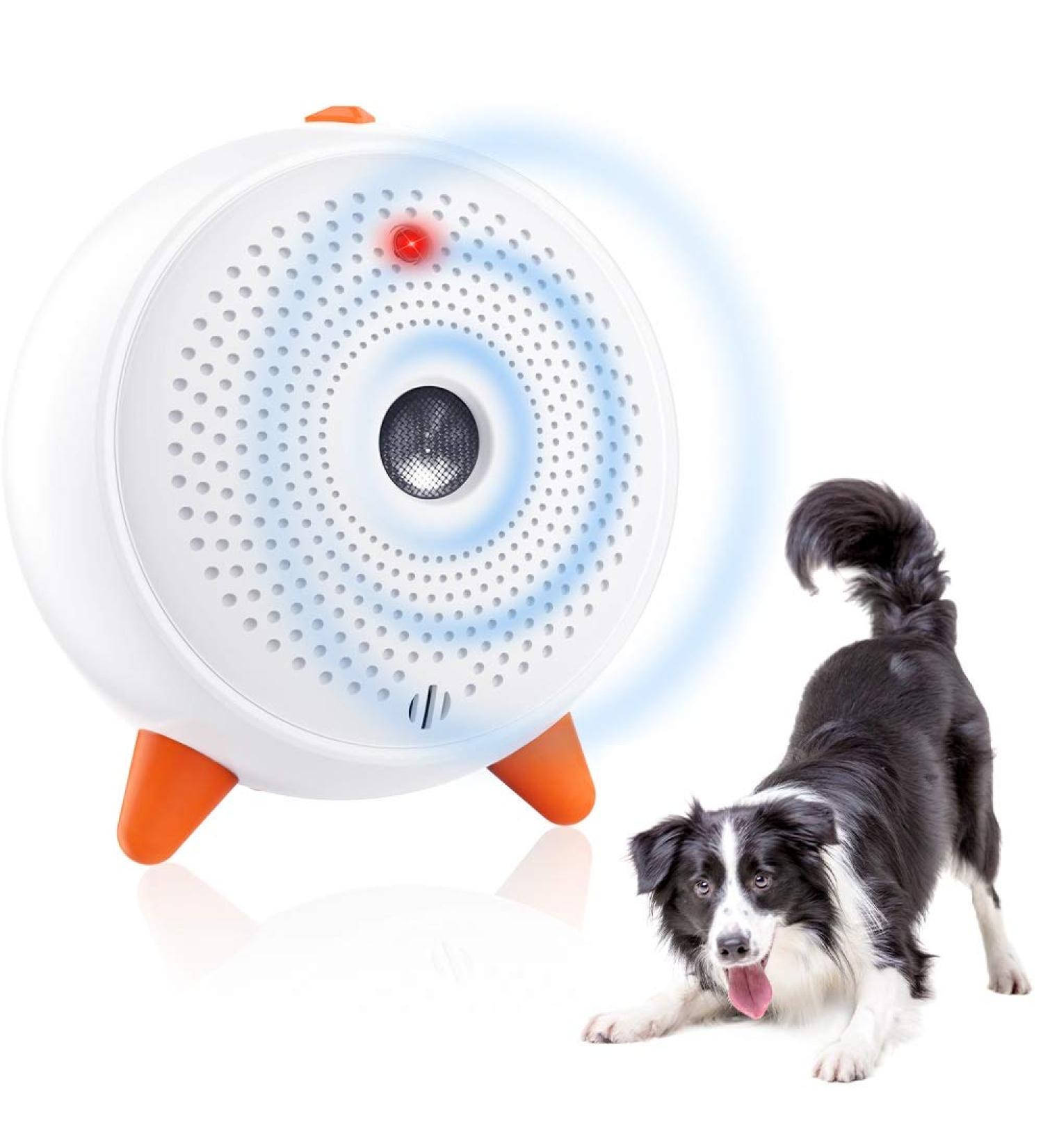 Anti Dog Barking Device Ultrasonic Stop Dog Barking Automatic Safe Anti Bark Device Outdoor Rechargeable & Waterproof Dog Bark Stopper Deterrent Devices 33FT Range for Puppy Large Small Dogs White#104 - Buy Online on SooperMarket.com
