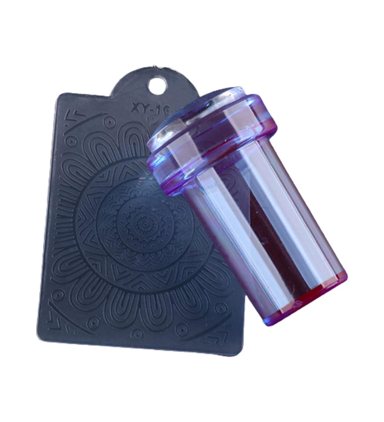 wirlsweal Nail Art Stamper Easy Storage Portable Reusable Nail Tool Stamp Seal for Fingernails Nail Stamp Trendy for Ladies Purple - Buy Online on SooperMarket.com