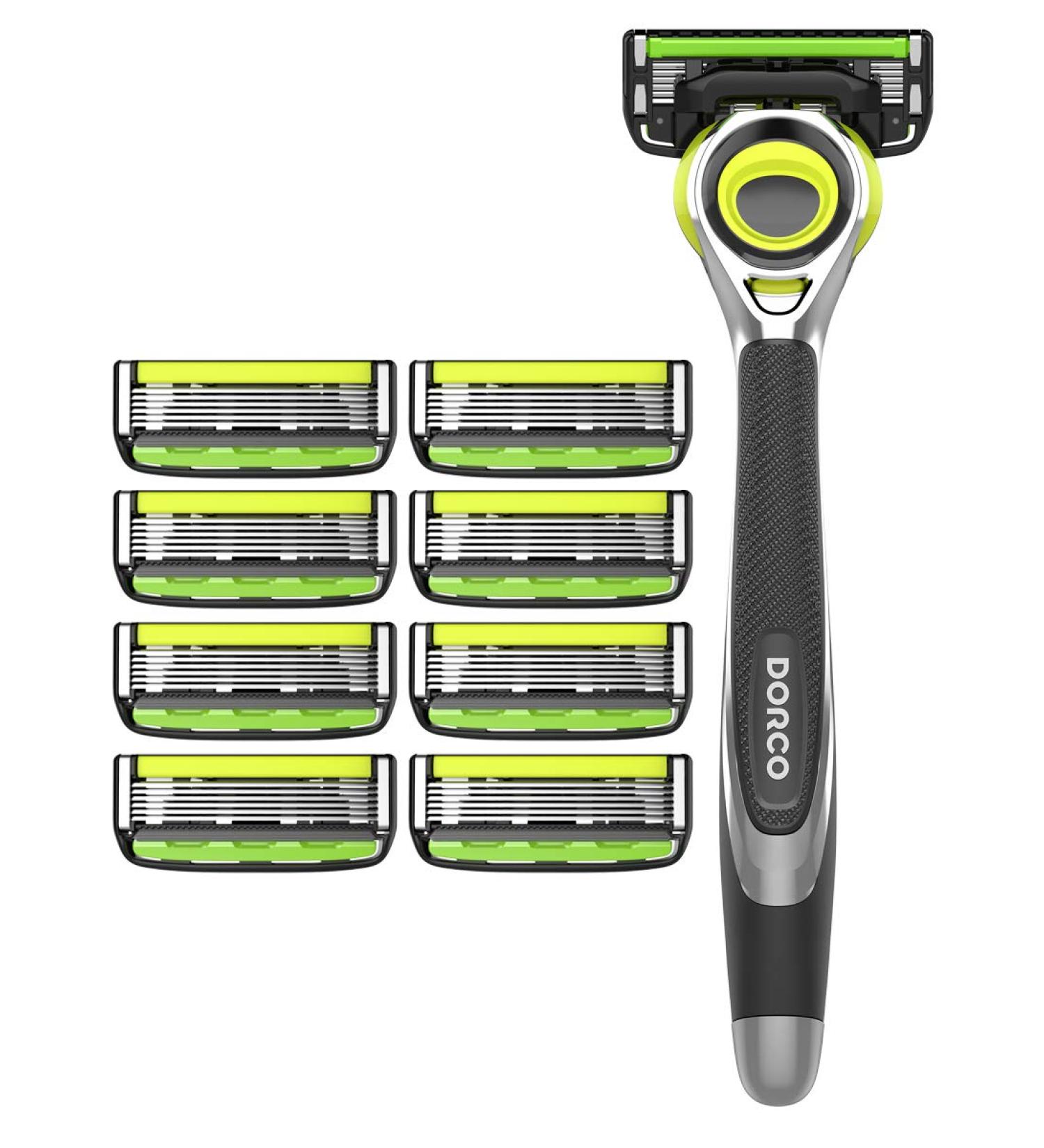 Dorco Pace 6 Pro 3D Motion Razor System - 1 Handle + 9 Cartridge Set - Buy Online on SooperMarket.com