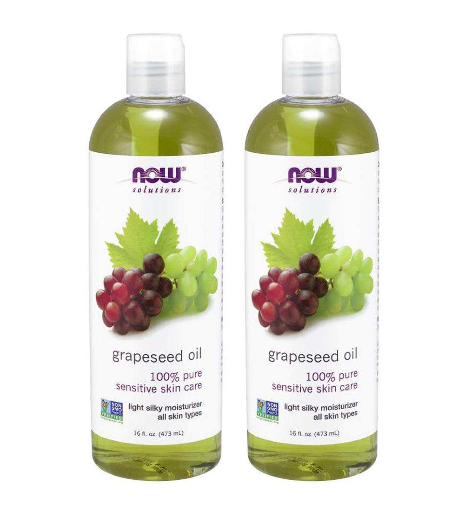 Now Foods Grape Seed Oil 32 oz - 100% Pure Cold-Pressed Blend (16oz x 2) - Buy Online on SooperMarket.com