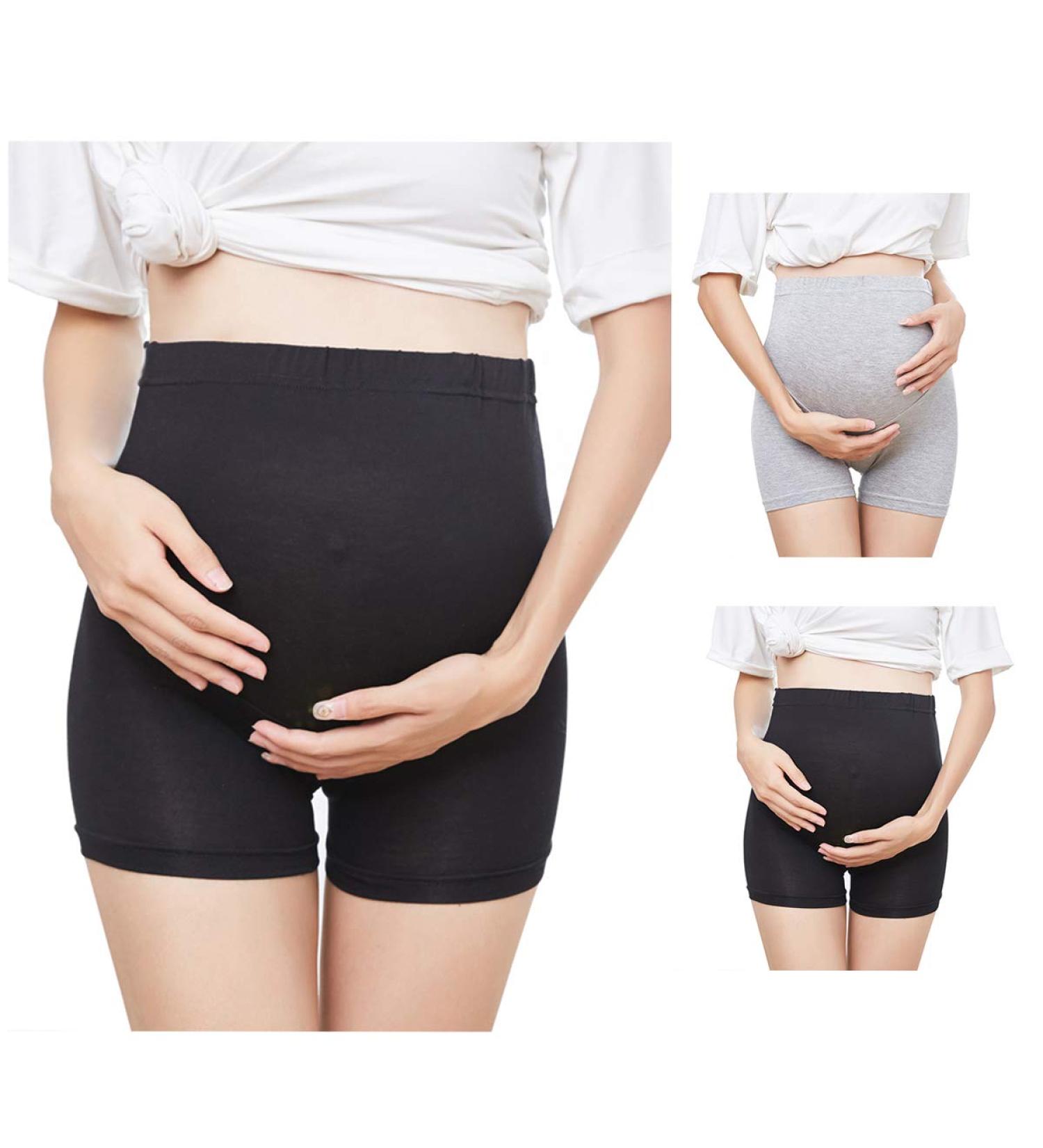 FEOYA Maternity High Waist Cotton Safety Shorts Pants 2pcs L (99-110 lb) - Elastic and Comfortable - Buy Online on SooperMarket.com