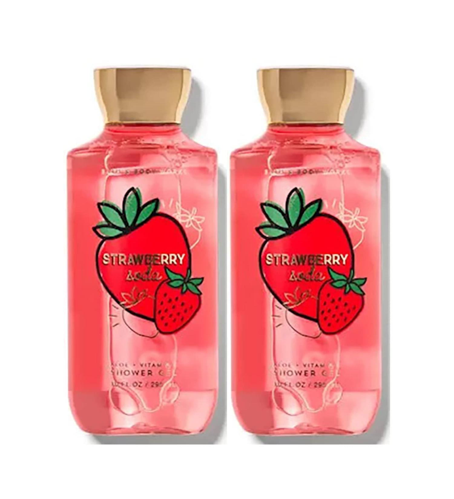 Bath & Body Works Strawberry Soda Shower Gel Gift Sets 10 Oz 2 Pack (Strawberry Soda) 1.25 pounds Strawberry Soda 10 Fl Oz