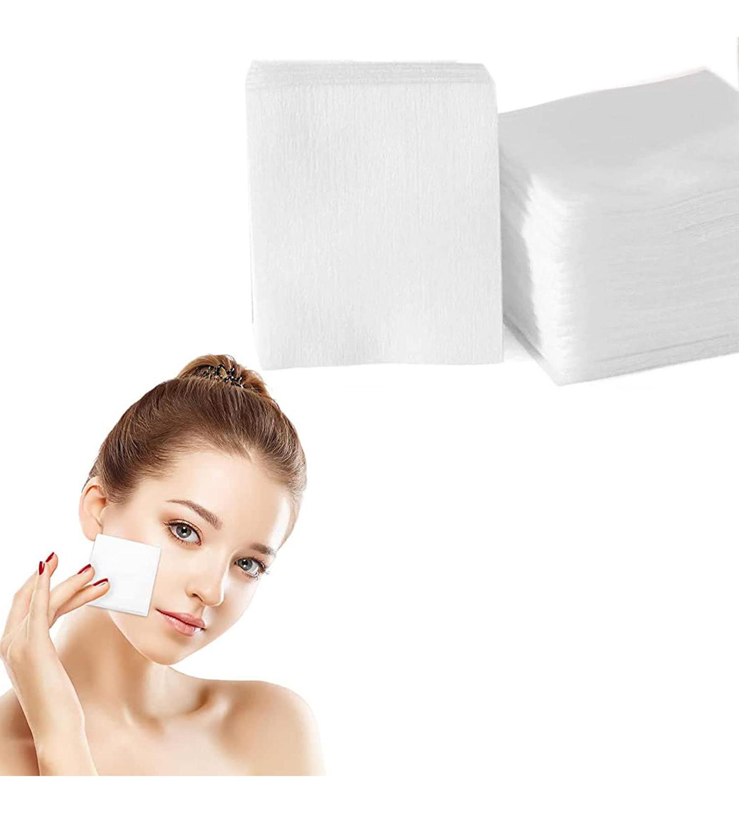 500 Pcs Makeup Cotton Pads Natural Premium Non-Woven Square Cosmetic Cotton Pads Makeup Facial Soft Cut Cotton for Skin Care or Remove face/Eyes and Lips Makeup (Thin) - Buy Online on SooperMarket.com