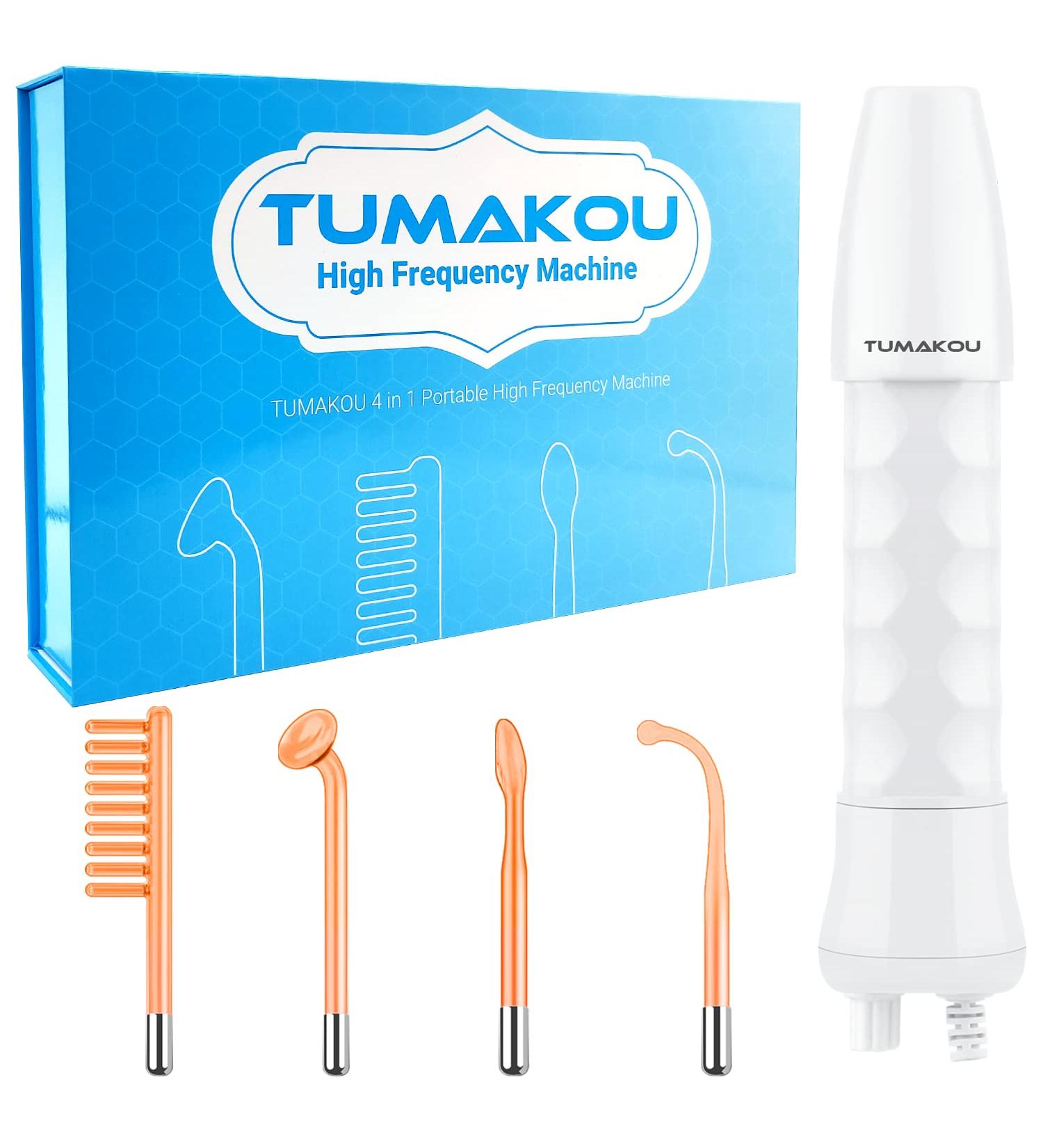 Portable High Frequency Facial Machine with 4 Tubes | TUMAKOU Skin Wand - Buy Online on SooperMarket.com