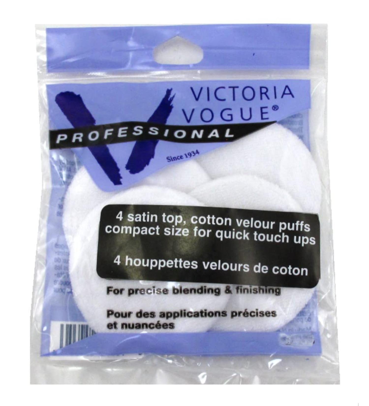 Victoria Vogue Round Puff Pressed Powder Puff - 4-Pack, 4 Count | SGB00GHQBX2UUS - Buy Online on SooperMarket.com