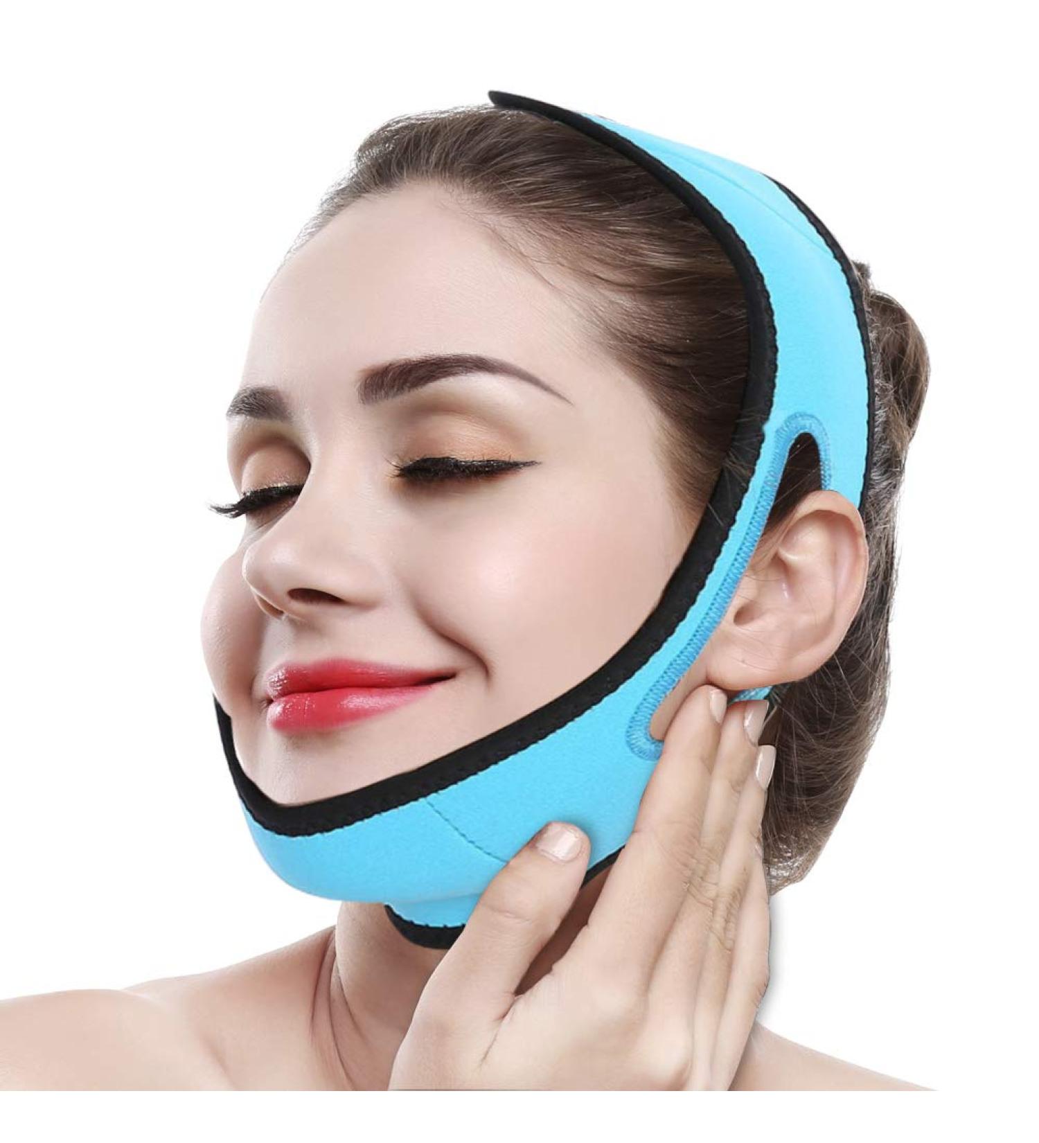 V-Line Face Lifting Slimming Bandage with Silicone Massage Pad - Firming Facial Belt - Buy Online on SooperMarket.com