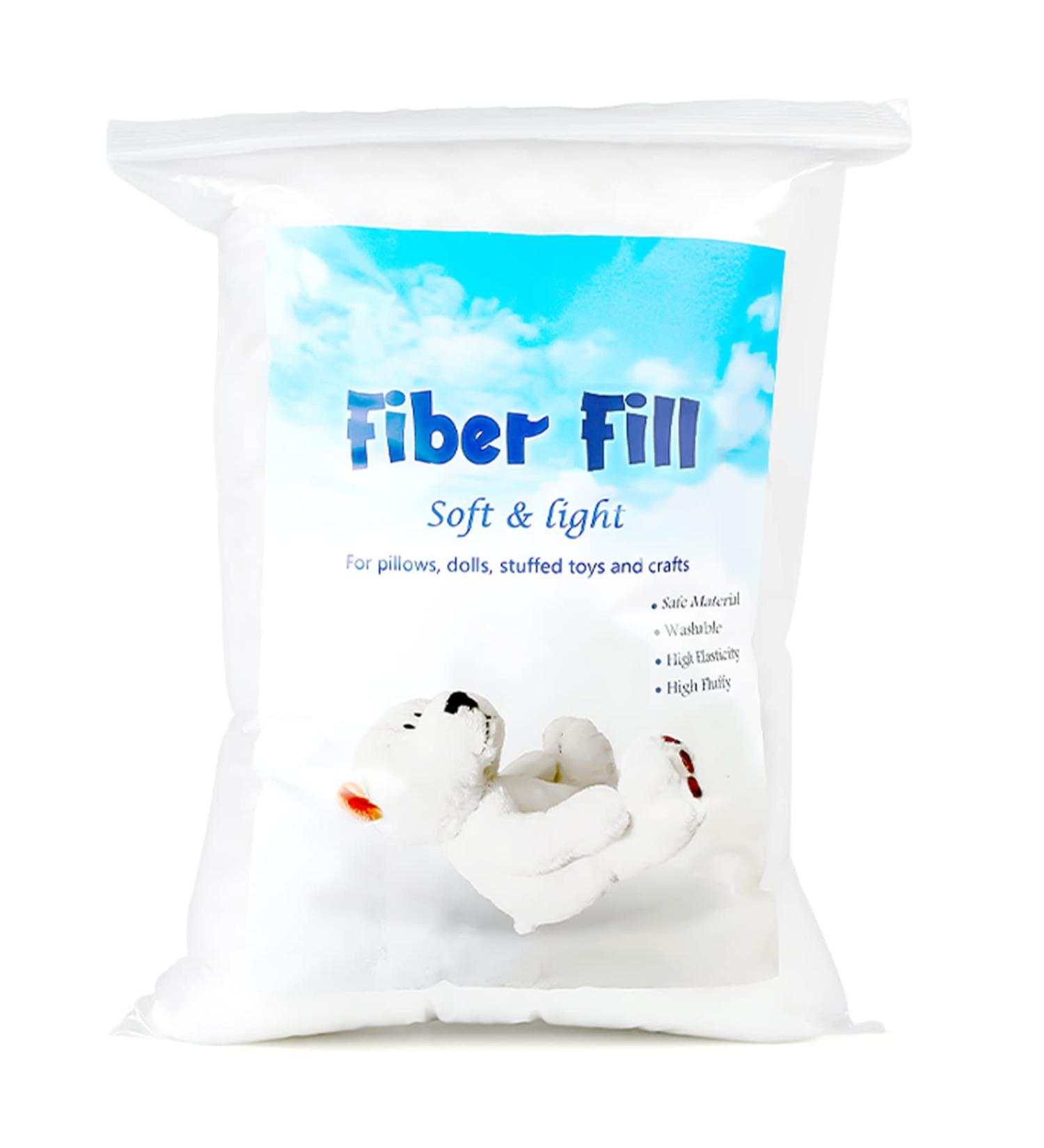 100g Premium Polyester Fiberfill for Pillow Filling & DIY Crafts - Recycled Fiber, High Resilience Stuffing for Christmas Dolls & Home Decor - 3.5oz - Buy Online on SooperMarket.com
