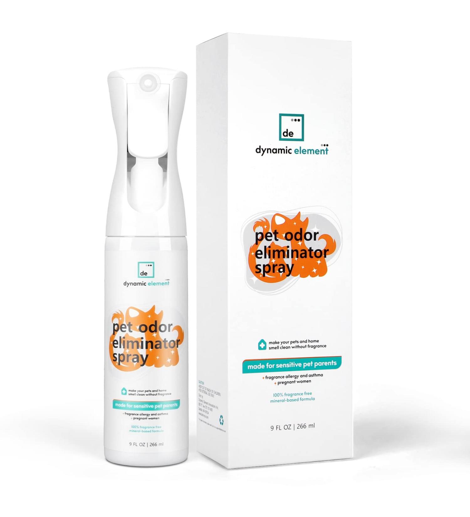 Dynamic Element Pet Odour Eliminator Spray - 9 Fl Oz - Mineral Formula for Strong Odours - Carpet Smell Freshener - Unscented Remover for Dog & Cat Urine on Carpet - Buy Online on SooperMarket.com