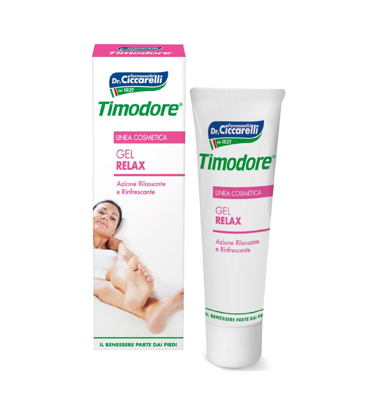 Timodore Relaxing Gel - Refreshing Relief for Tired Feet Legs & Ankles | 100% Made in Italy 50 ml - Dermatologically Tested - Buy Online on SooperMarket.com