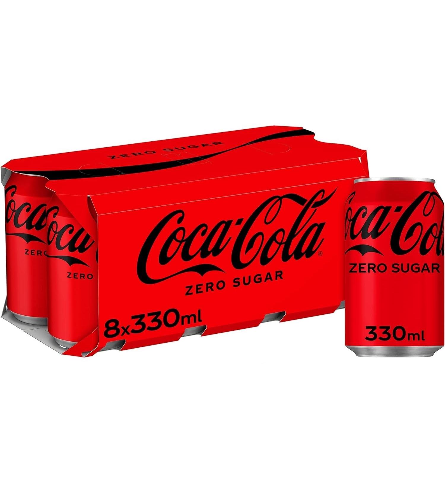 Coca-Cola Original Taste Coca-Cola Zero-Sugar Coca-Cola Cherry Coca-Cola Cherry Zero-Sugar Coca-Cola Lemon upto 24 x 330 ml (8x Coca-Cola Zero Sugar) Coca-Cola Zero Sugar 8x