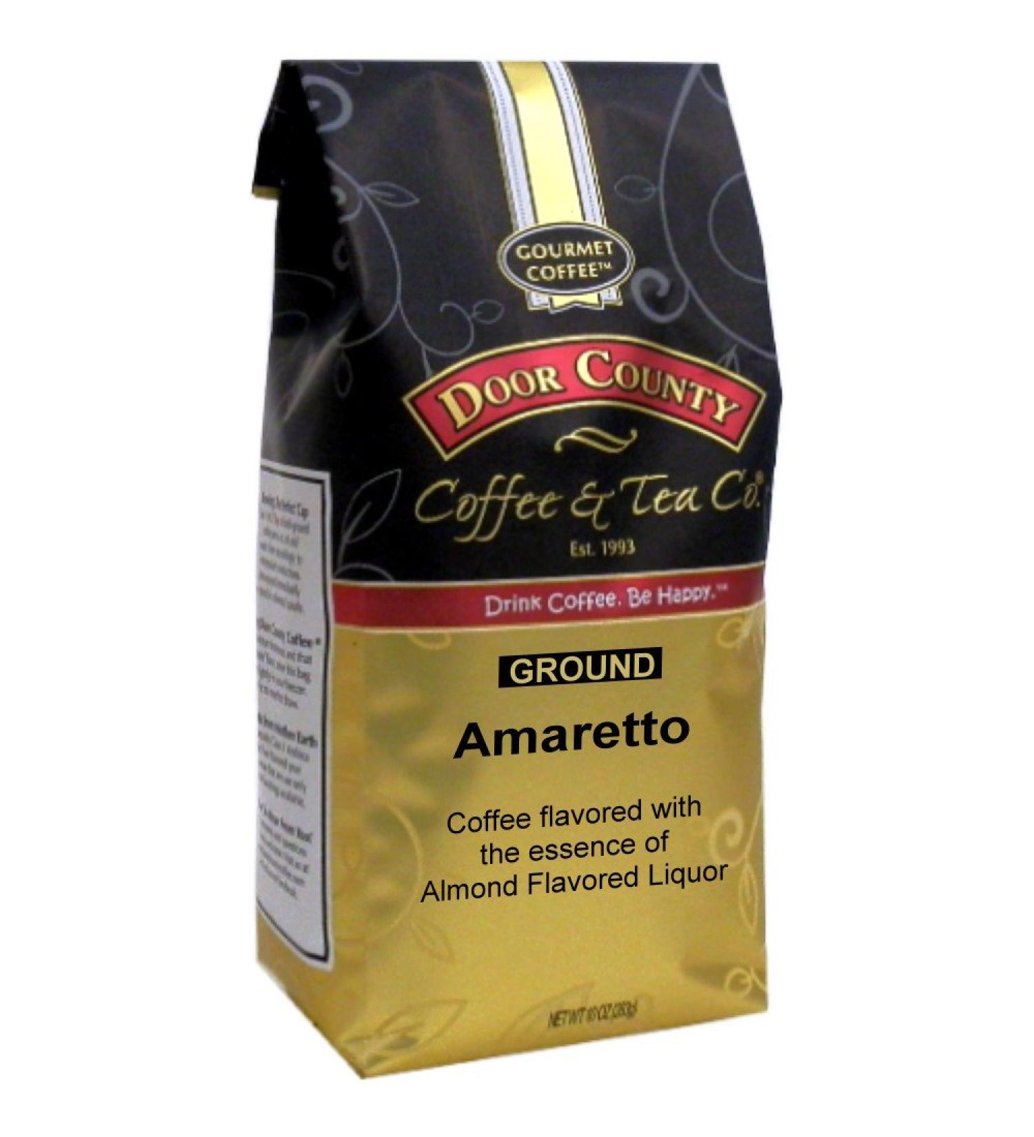 Door County Coffee Amaretto Flavored Ground Coffee 10 oz Bag - Medium Roast - Buy Online on SooperMarket.com
