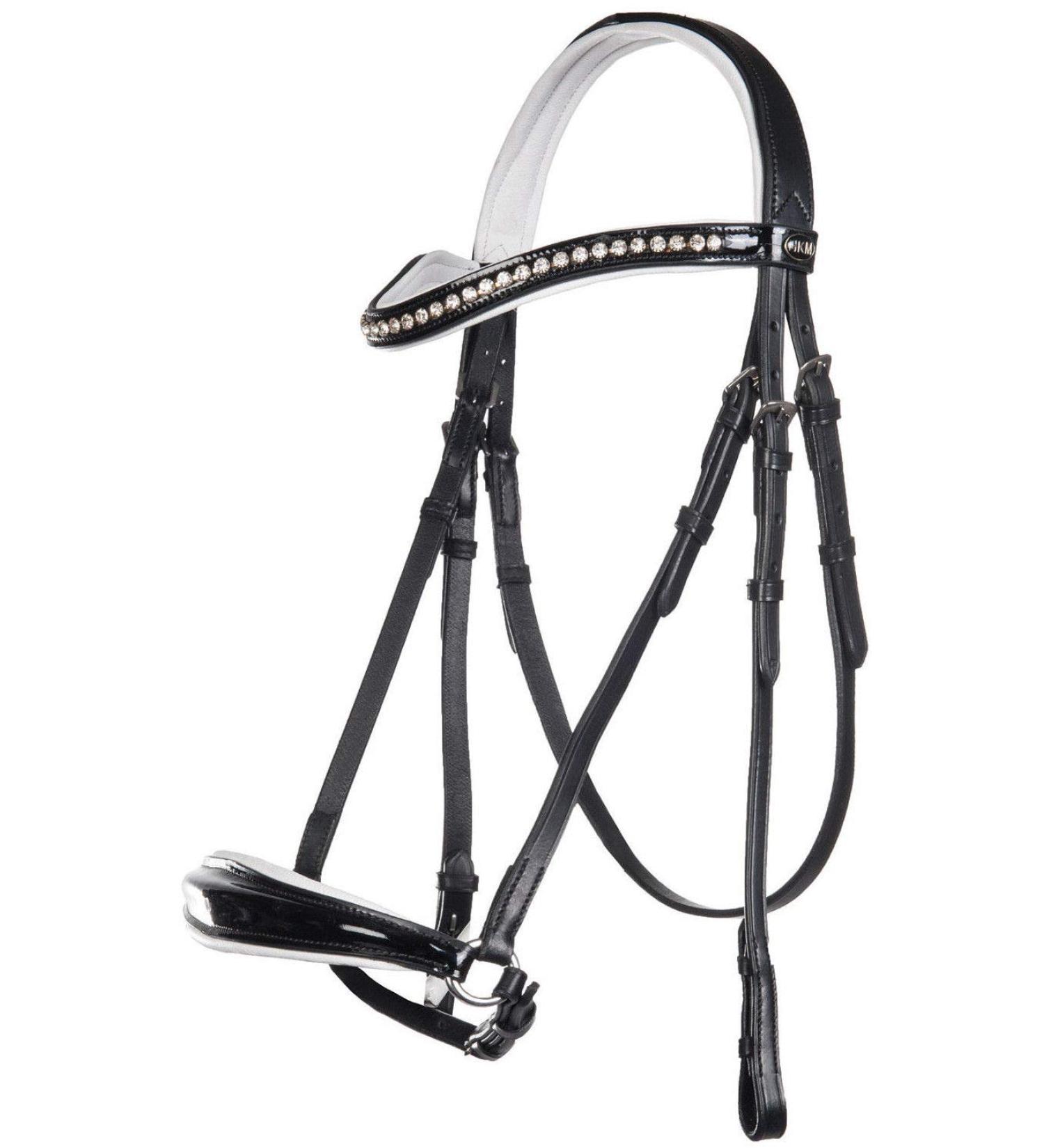 HKM bridle Carolin black/white Thoroughbred Thoroughbred Single White/Black